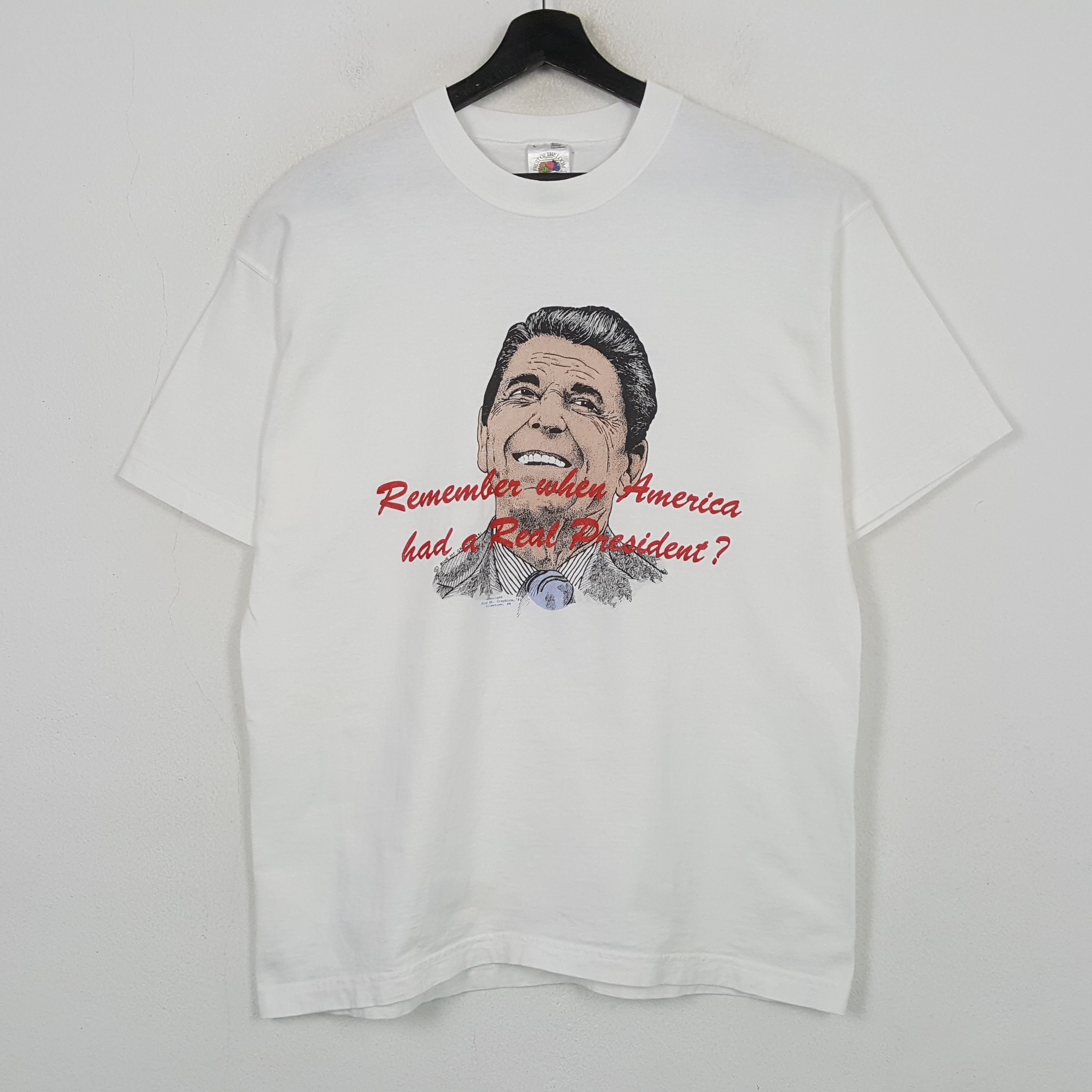 Fruit Of The Loom Ronald Reagan President Vintage Tshirt RR28 Size US L / EU 52-54 / 3 - 1 Thumbnail