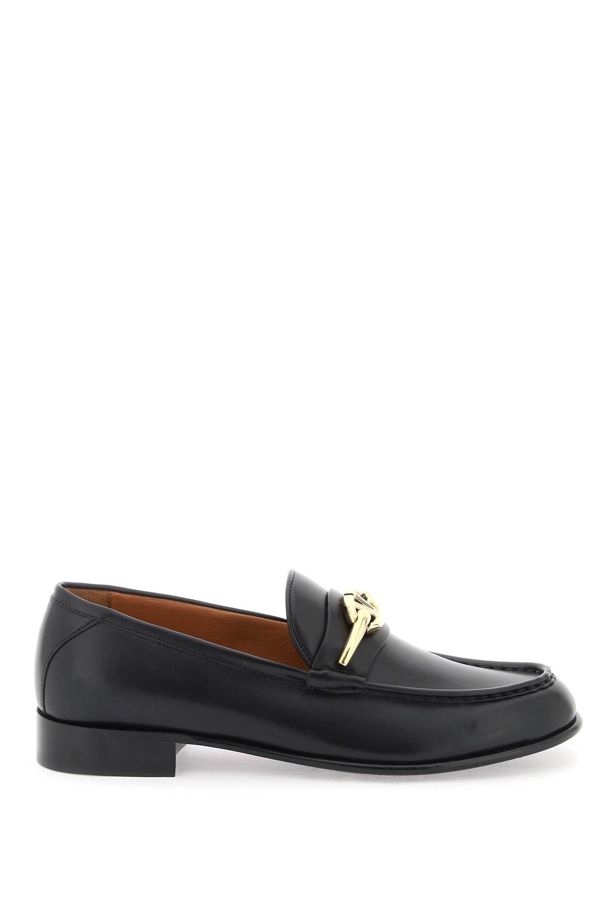 image of Valentino Garavani Vlogo The Bold Edition Loaf Shoes in Nero, Women's (Size 8)