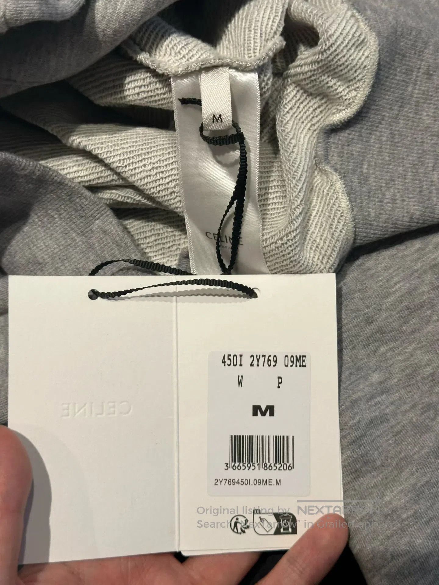 Celine Celine Embossed Logo Cropped Hoodie. Size M / US 6-8 / IT 42-44 - 3 Thumbnail