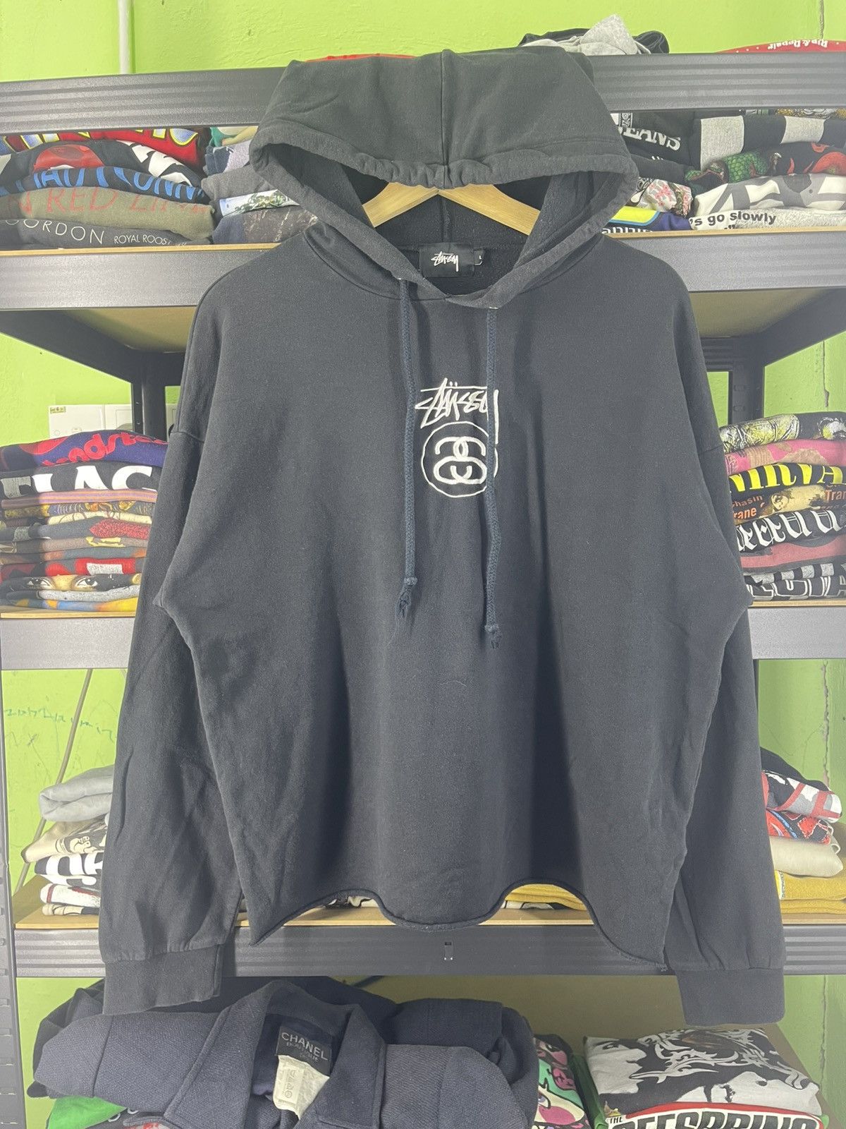 Stussy Vintage Stussy Logo Embroidered Hoodie Size US L / EU 52-54 / 3 - 1 Thumbnail