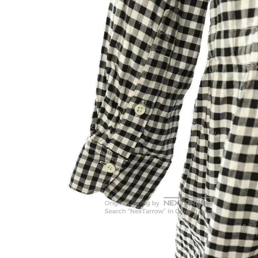 45rpm Black and White Gingham Shirt Dress. Size M / US 6-8 / IT 42-44 - 7 Thumbnail
