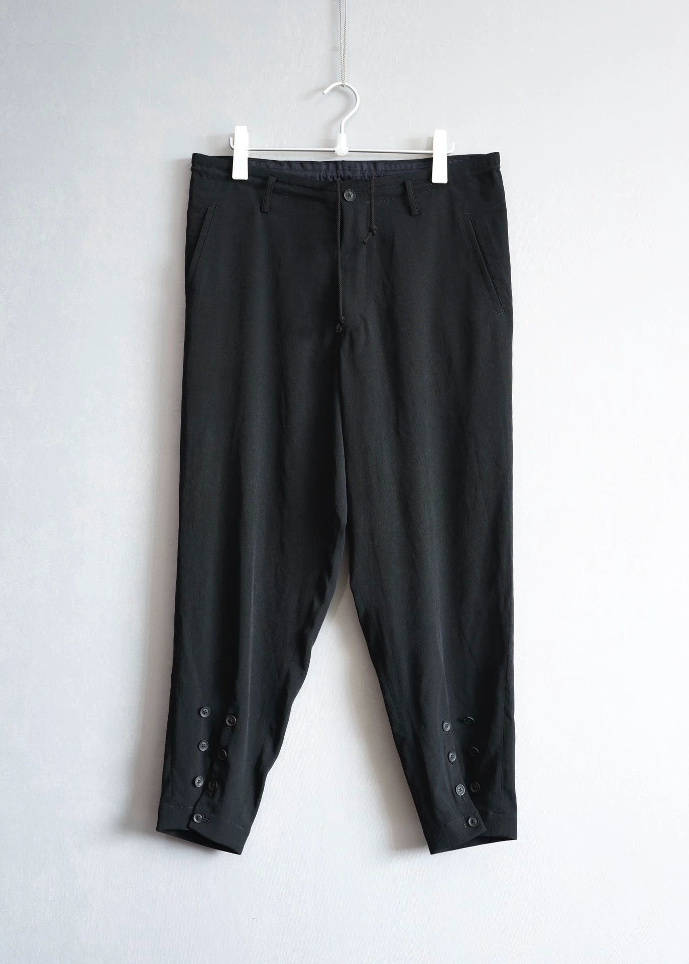 Yohji Yamamoto Yohji Yamamoto 21SS Button Cuff Triacetate Pants Size 2 Size US 32 / EU 48 - 1 Thumbnail