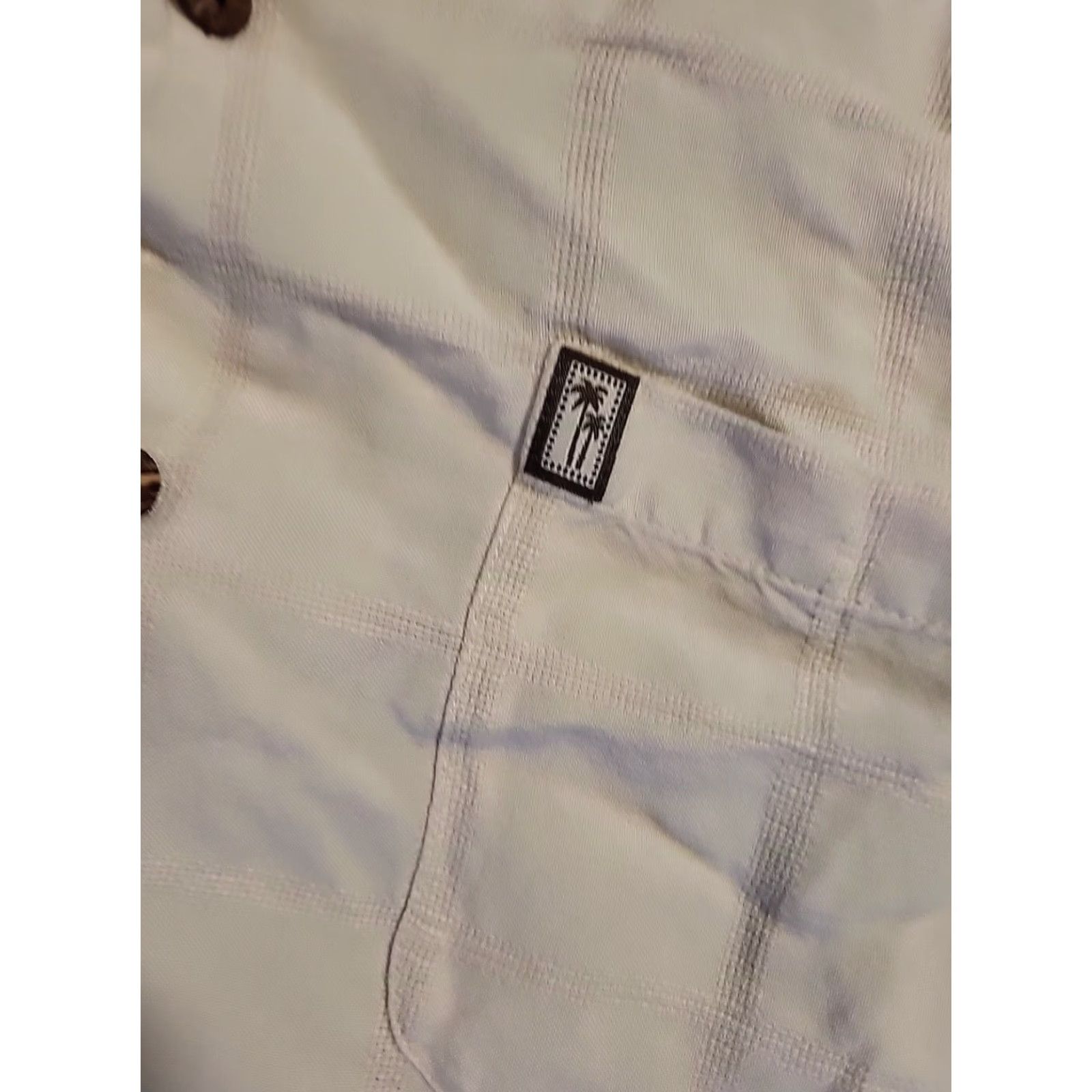 Vintage Linen Blend SS Beige Button-Up Casual Island Sport Shirt Vacay 46" Chest Med Size US M / EU 48-50 / 2 - 2 Thumbnail