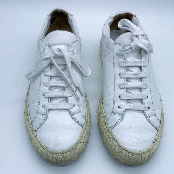 Common Projects Common Projects Women's White and Cream Sneakers Size US 7 / IT 37 - 2 Thumbnail