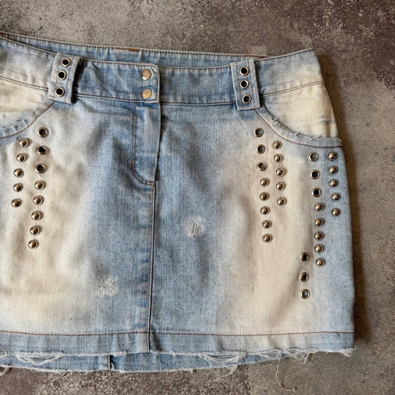 20471120 × Hysteric Glamour × Japanese Brand Opium Y2K Super Sexy Distressed Mini Skirt Size 32" / US 10 / IT 46 - 5 Thumbnail