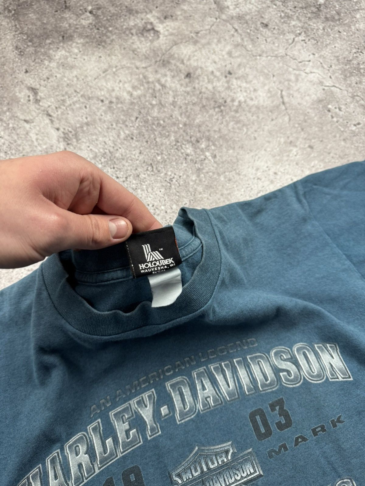 Harley Davidson Vintage Y2K Faded Harley Davidson Kokomo Indiana Biker Tee Size US M / EU 48-50 / 2 - 7 Thumbnail