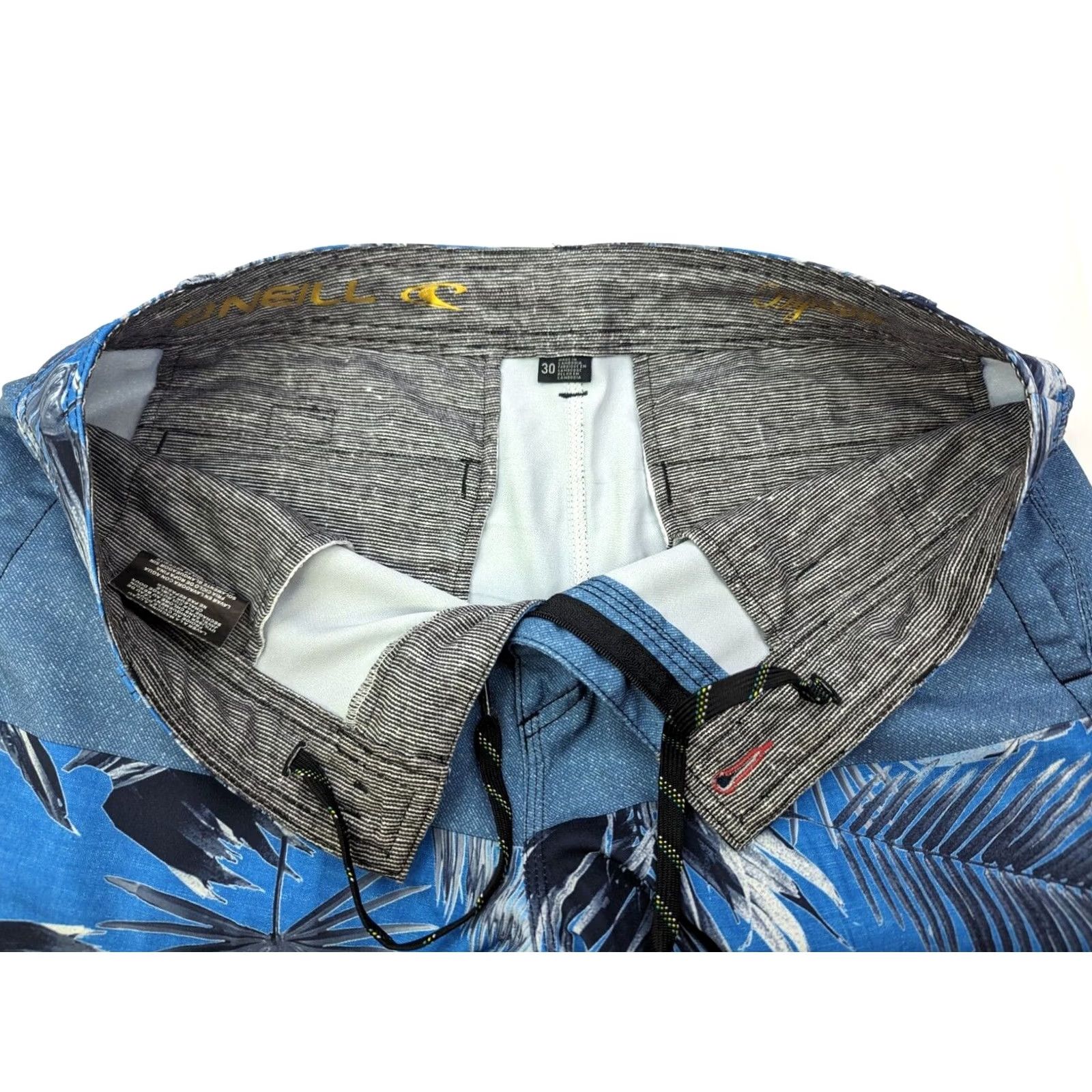 O'Neill O'Neill Board Shorts Men 30 Floral Hawaiian Swim Trunks 10" Inseam Blue Poly Blend Blended Fabric Surf Hawaii Men Size US 30 / EU 46 - 7 Thumbnail