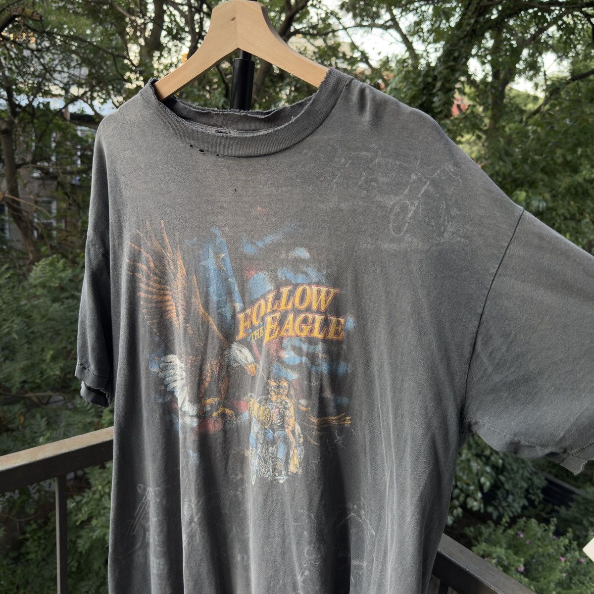 Harley Davidson 90s Thrashed Faded Single Stitch Biker Tee ERD Grunge Size US XL / EU 56 / 4 - 5 Thumbnail
