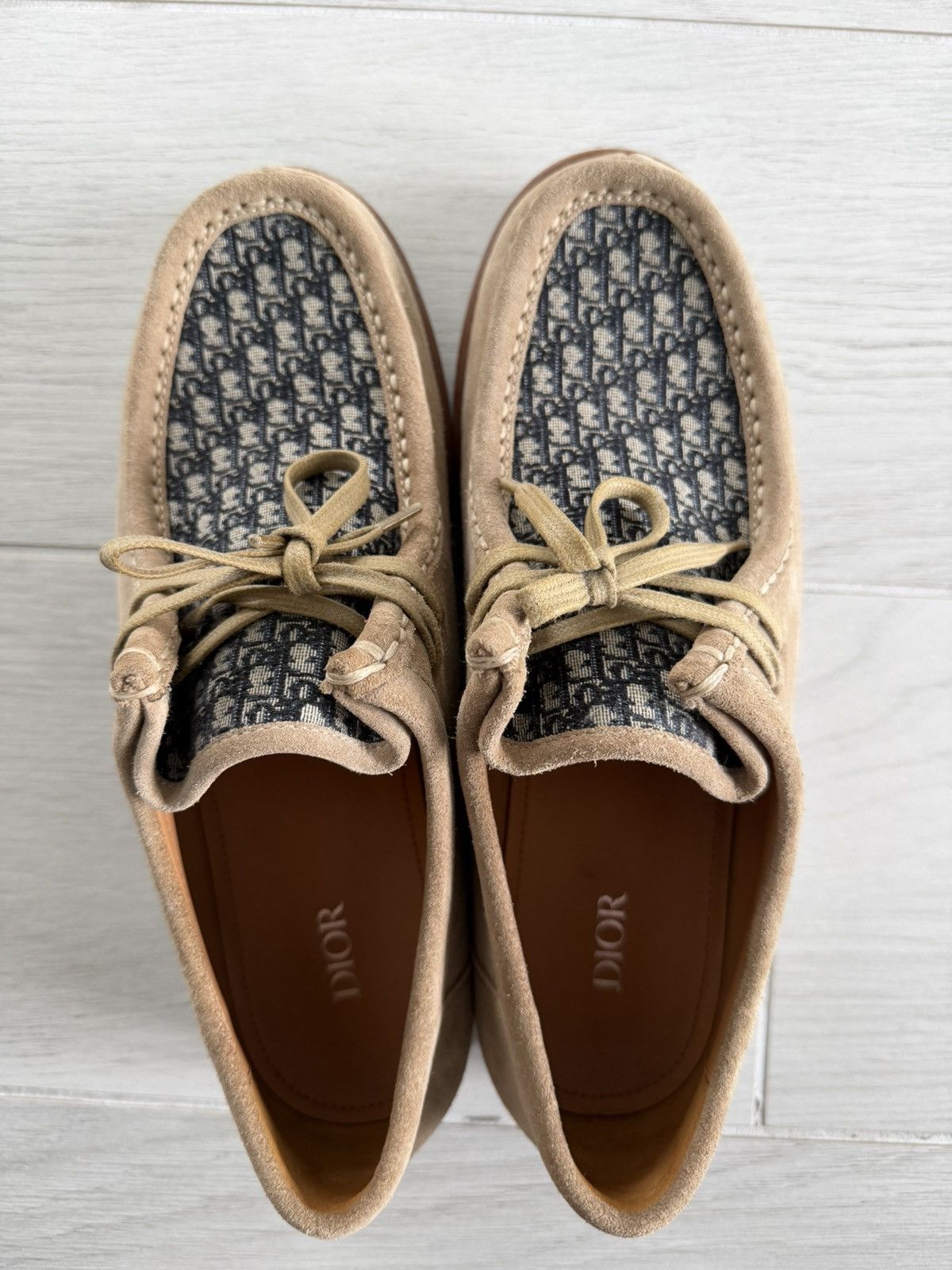 Dior Dior Oblique Suede Wallabee Derby Shoes Tan Rare Size US 11 / EU 44 - 1 Thumbnail