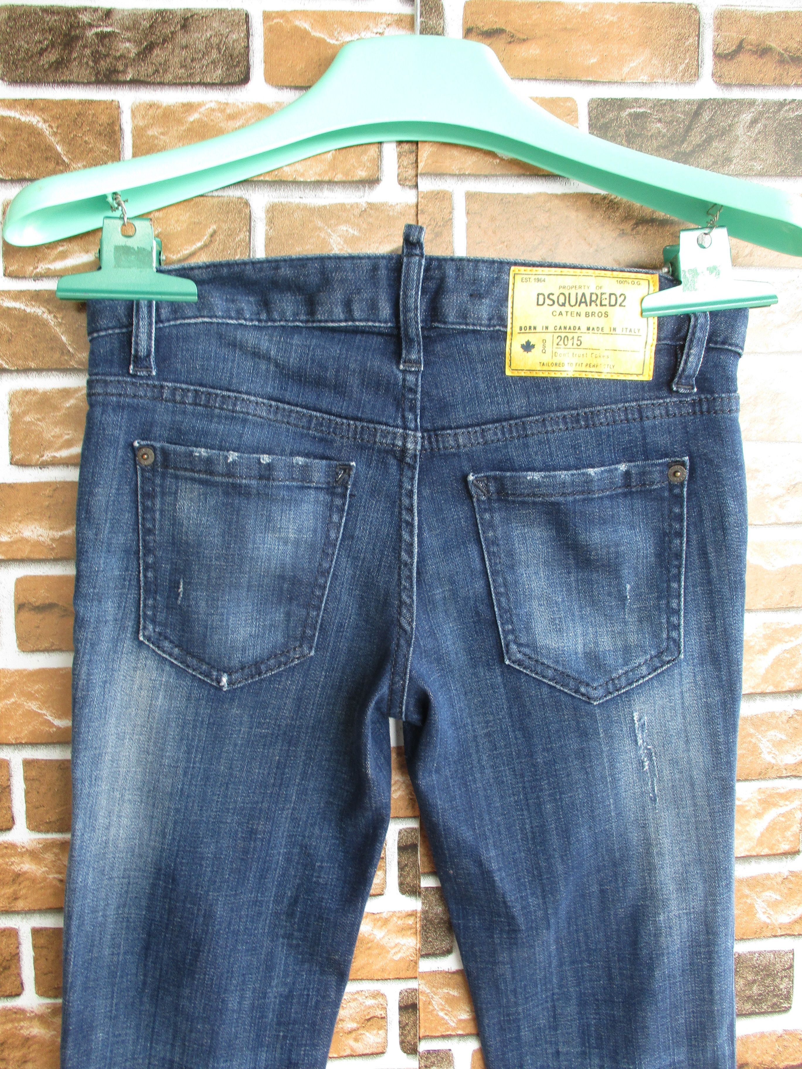 Dsquared2 2015 Medium Waist Skinny Jeans Distressed Zipper Leg Size 26" / US 2 / IT 38 - 4 Thumbnail