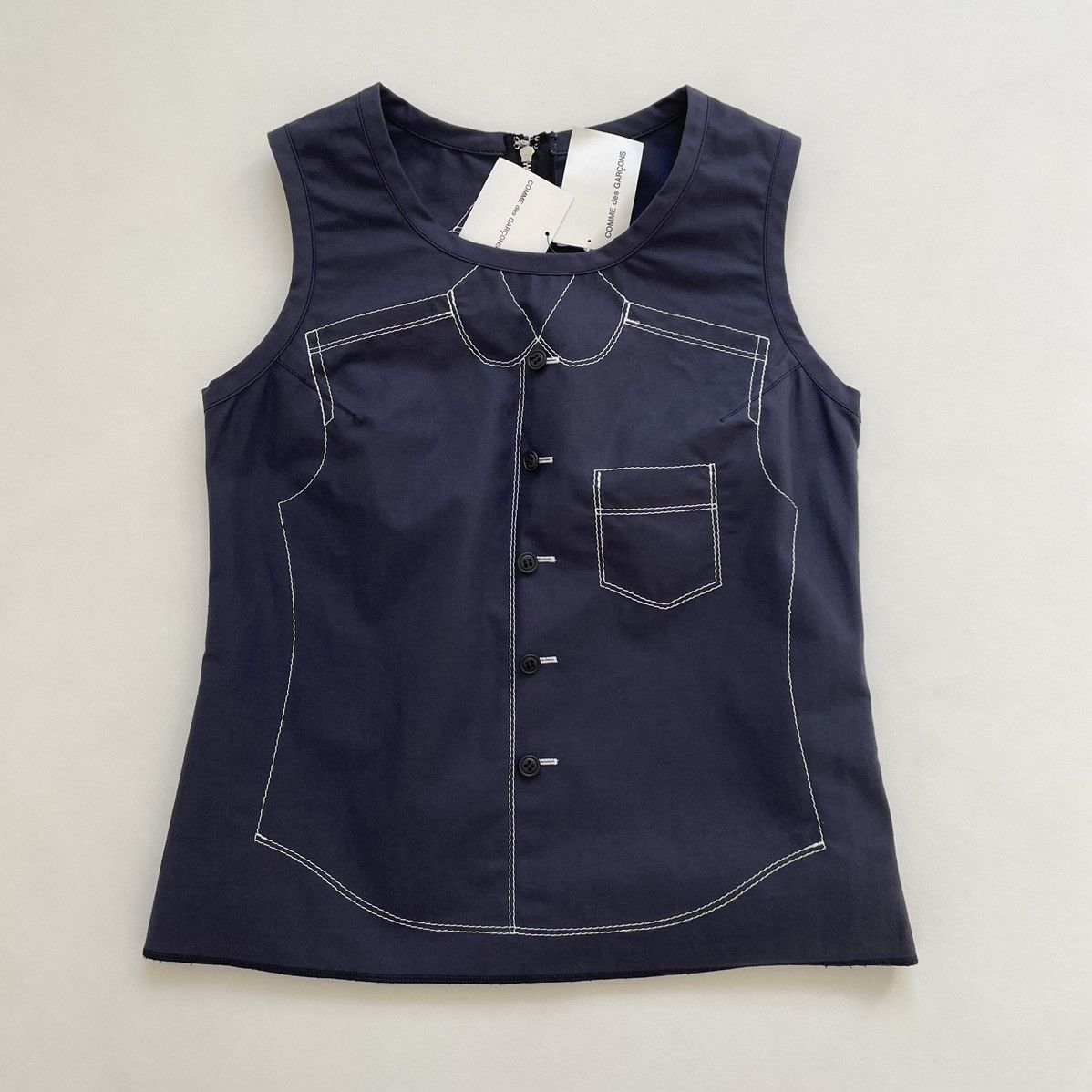 Comme des Garcons S/S 10 ‘Shirt Illusion’ Blouse Top Size S / US 4 / IT 40 - 1 Thumbnail