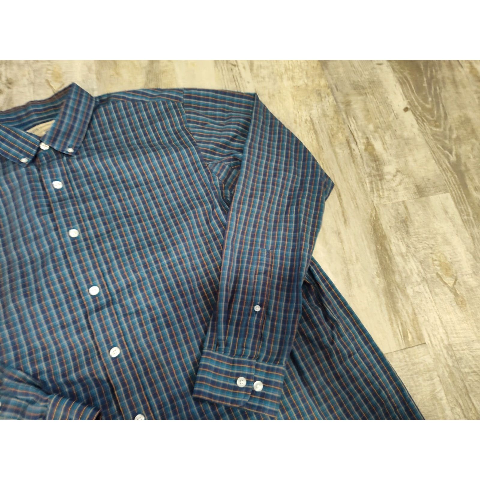 CO DULUTH TRADING CO Mens XLT Button Down Plaid Blue Shirt Wrinkle Fighter Casual Outdoor Size US XL / EU 56 / 4 - 5 Thumbnail