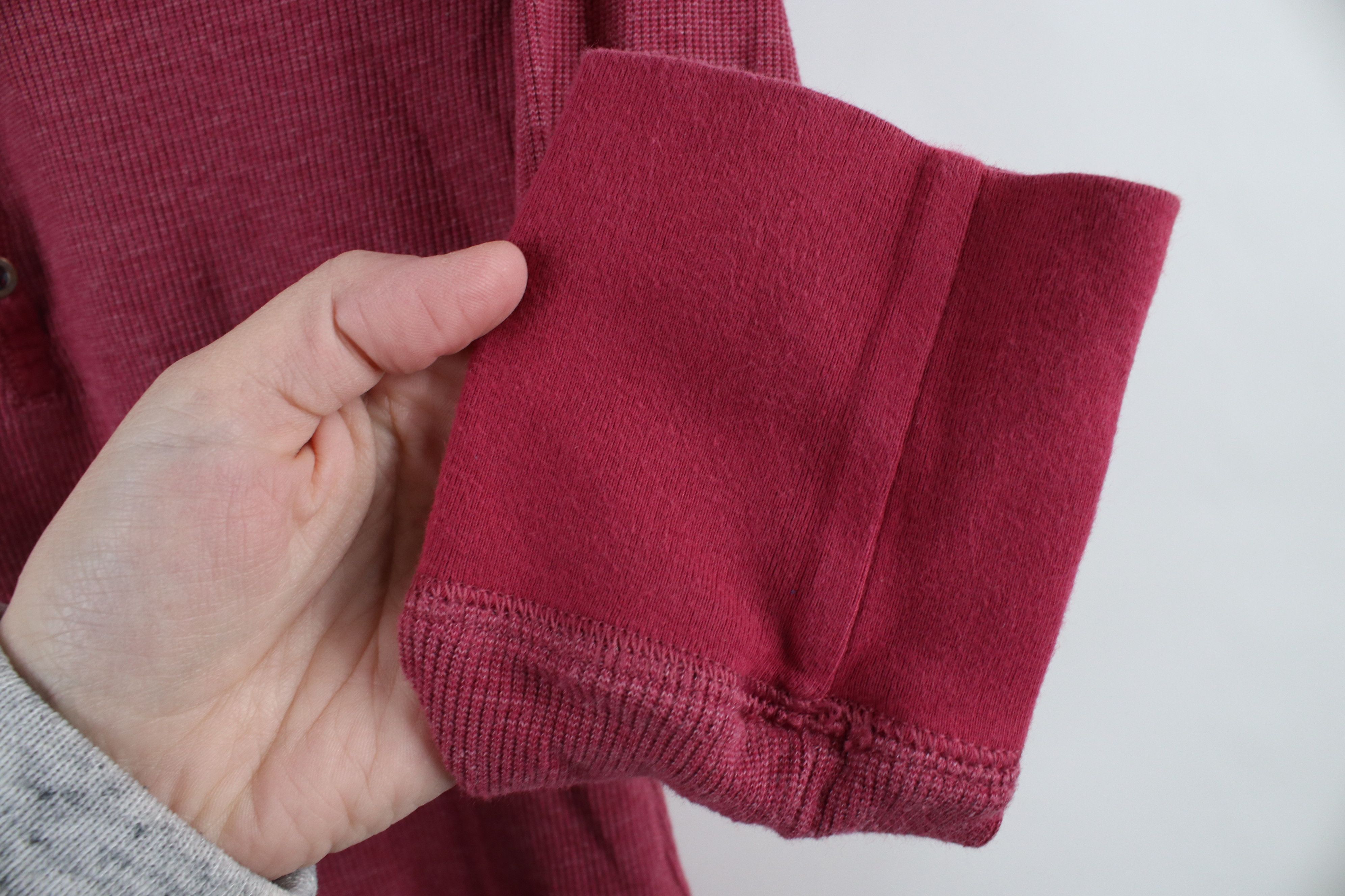 Abercrombie & Fitch × Vintage Vintage 90s Y2K Abercrombie & Fitch Knit Henley T-Shirt Red Size M / US 6-8 / IT 42-44 - 5 Thumbnail