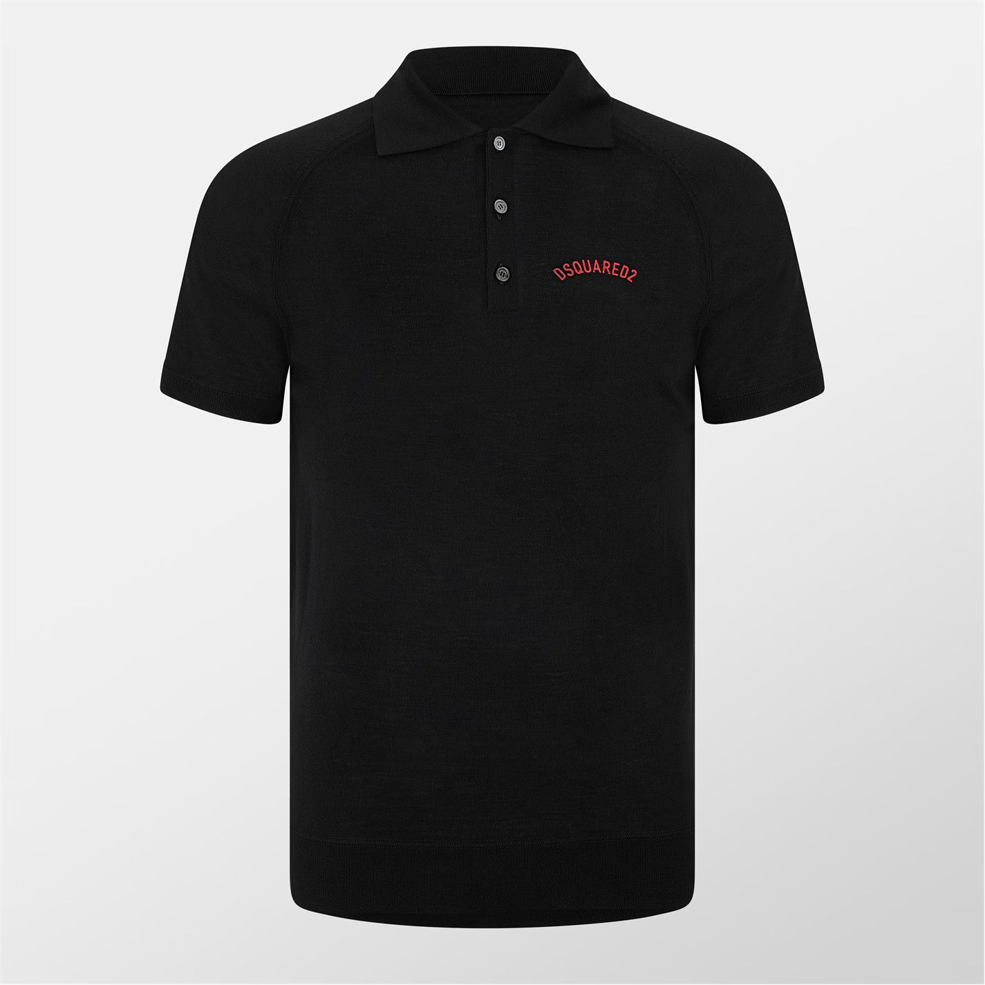 Dsquared2 o1g2r1mq0426 Knit Polo Shirt in Black Size US L / EU 52-54 / 3 - 1 Thumbnail