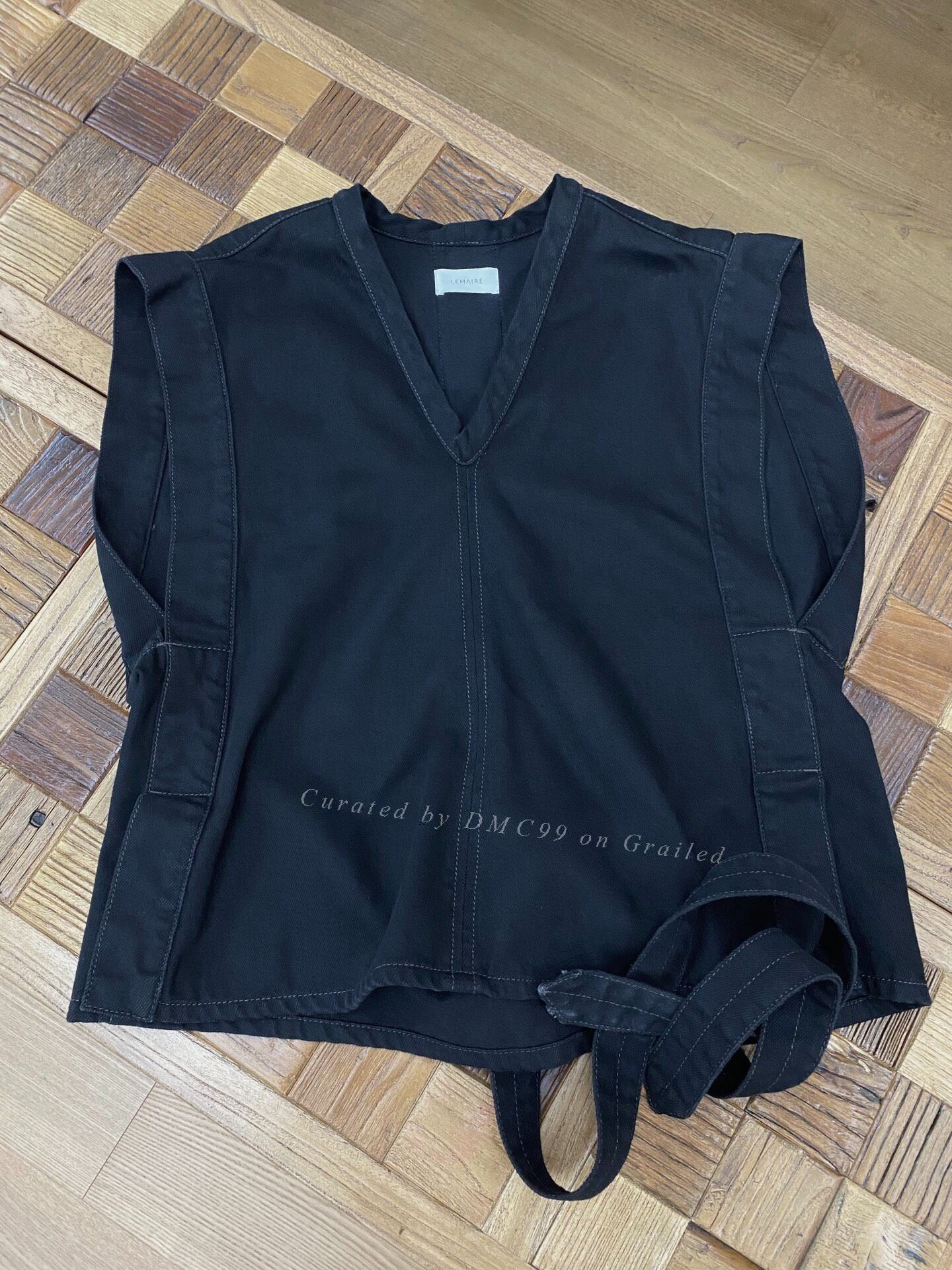 Lemaire Lemaire Black Waist-Cinched Sleeveless Top Size S / US 4 / IT 40 - 1 Thumbnail