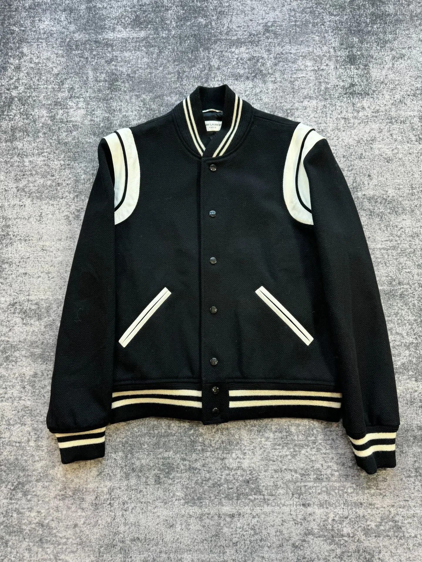 Saint Laurent Paris Saint Laurent Black and White Baseball Jacket. Size US L / EU 52-54 / 3 - 1 Thumbnail