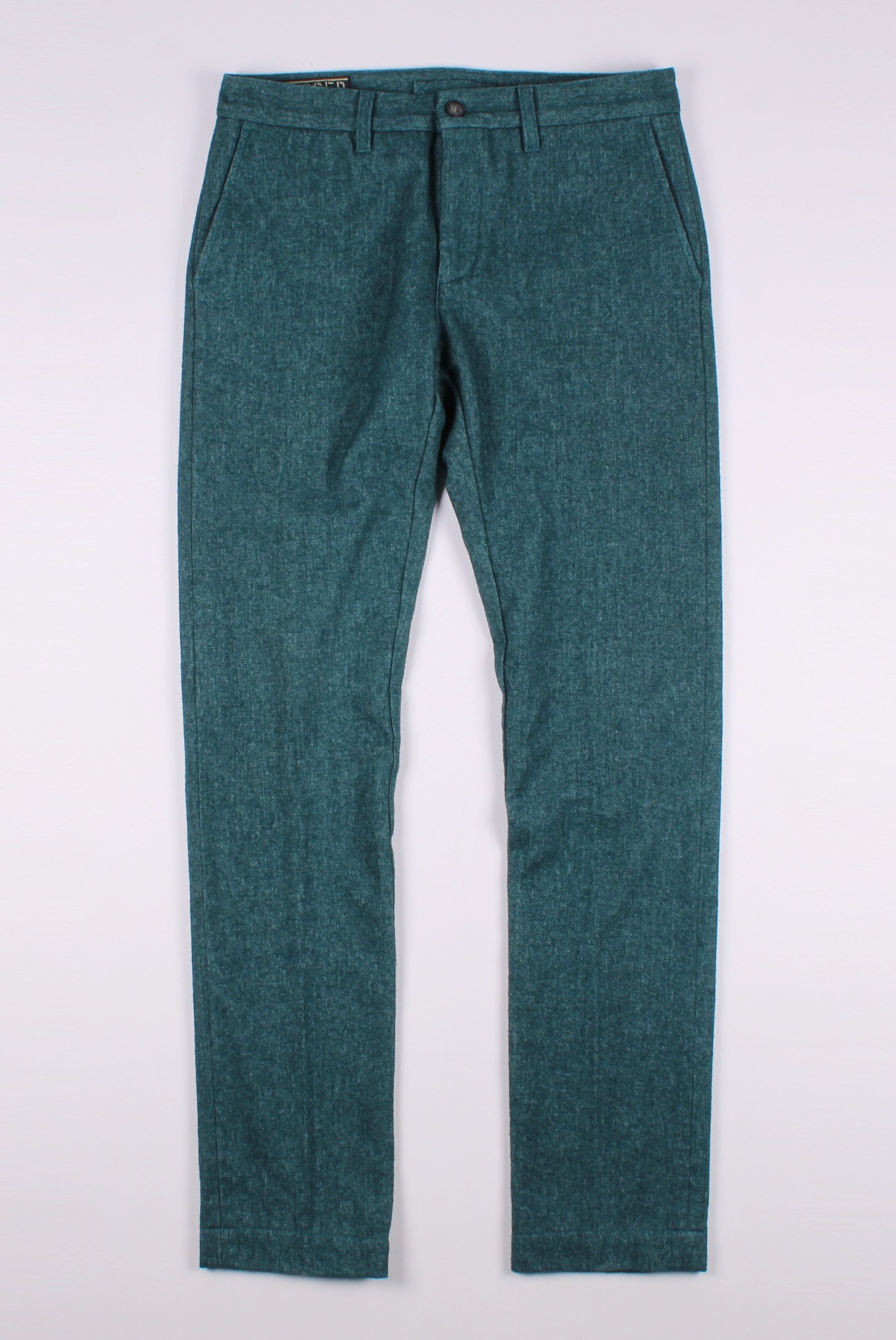 image of Vintage Closed Wool Blend Clifton Slim Trousers Pants in Green, Men's (Size 31)
