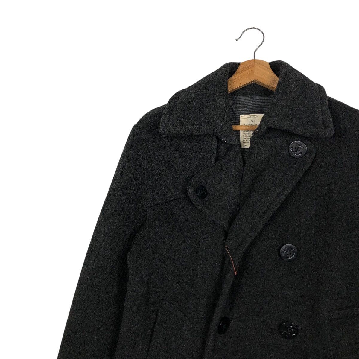 Japanese Brand 📌Iconic Black Wool Biker Jacket Double Collar Global Work Size US M / EU 48-50 / 2 - 7 Thumbnail