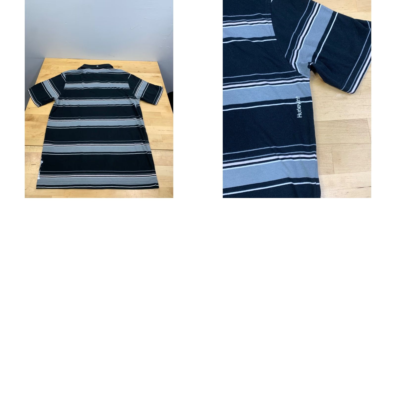 Hurley Hurley Polo Shirt Mens M Black Striped Y2K Casual Short Sleeve Beach Surf 12316 Size US M / EU 48-50 / 2 - 8 Thumbnail