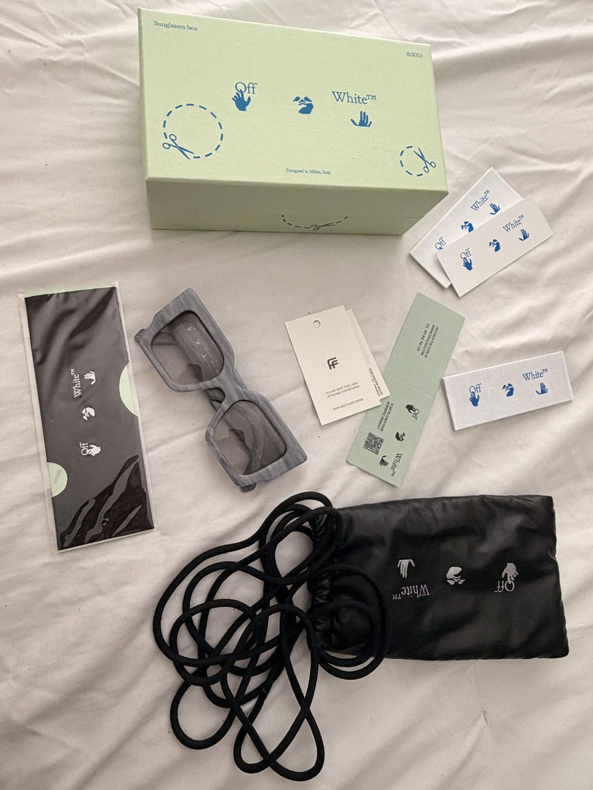 Off-White OFF-WHITE CATALINA RECTANGULAR FRAME SUNGLASSES LIGHT GREY Size ONE SIZE - 7 Thumbnail