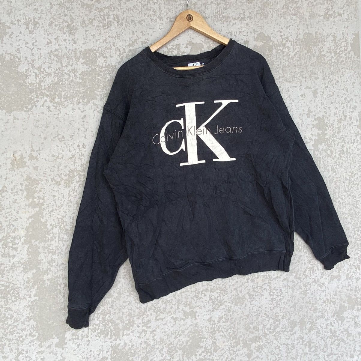 Other Vintage Calvin Klein Jeans Big Printed Crewneck NavyBlue Size US L / EU 52-54 / 3 - 3 Thumbnail