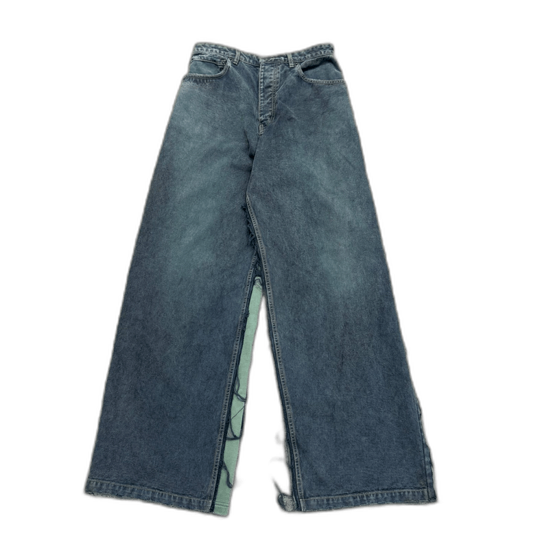 Balenciaga Balenciaga spliced denim casual pants Size US 26 / EU 42 - 1 Thumbnail
