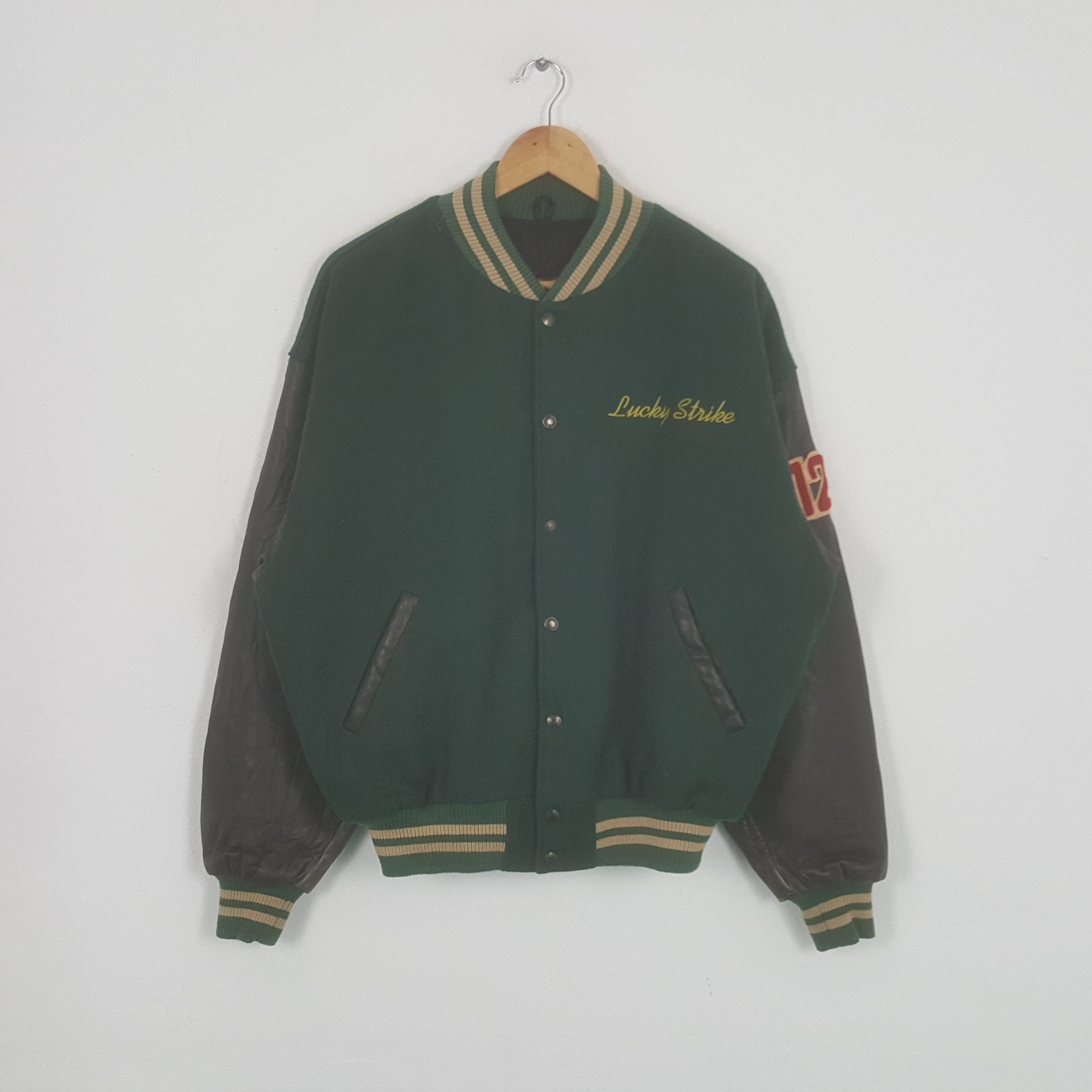 Vintage Vintage Lucky Strike Cigarettes Racing Varsity Jacket Size US XL / EU 56 / 4 - 2 Thumbnail
