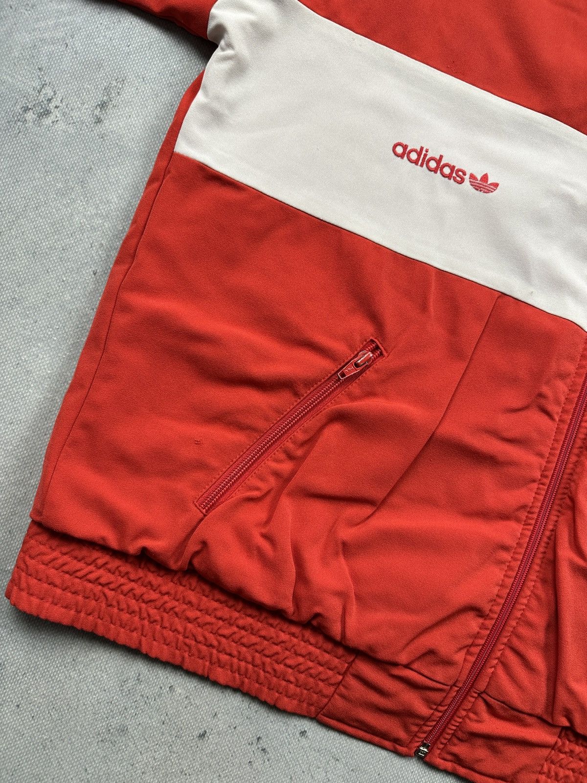 Adidas Vintage Adidas West Germany Rare Track Jacket Red White 80s Size US L / EU 52-54 / 3 - 5 Thumbnail