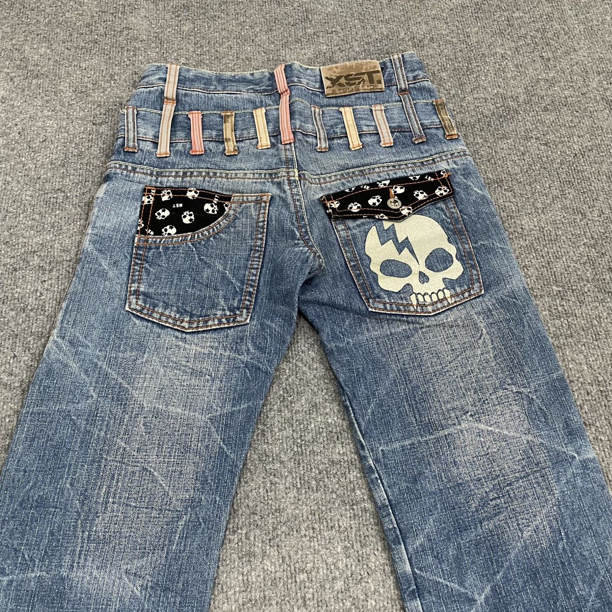 Japanese Brand Japanese Ba Tsu Studio Double Waist Jeans Skull Pattern Size 30" / US 8 / IT 44 - 7 Thumbnail