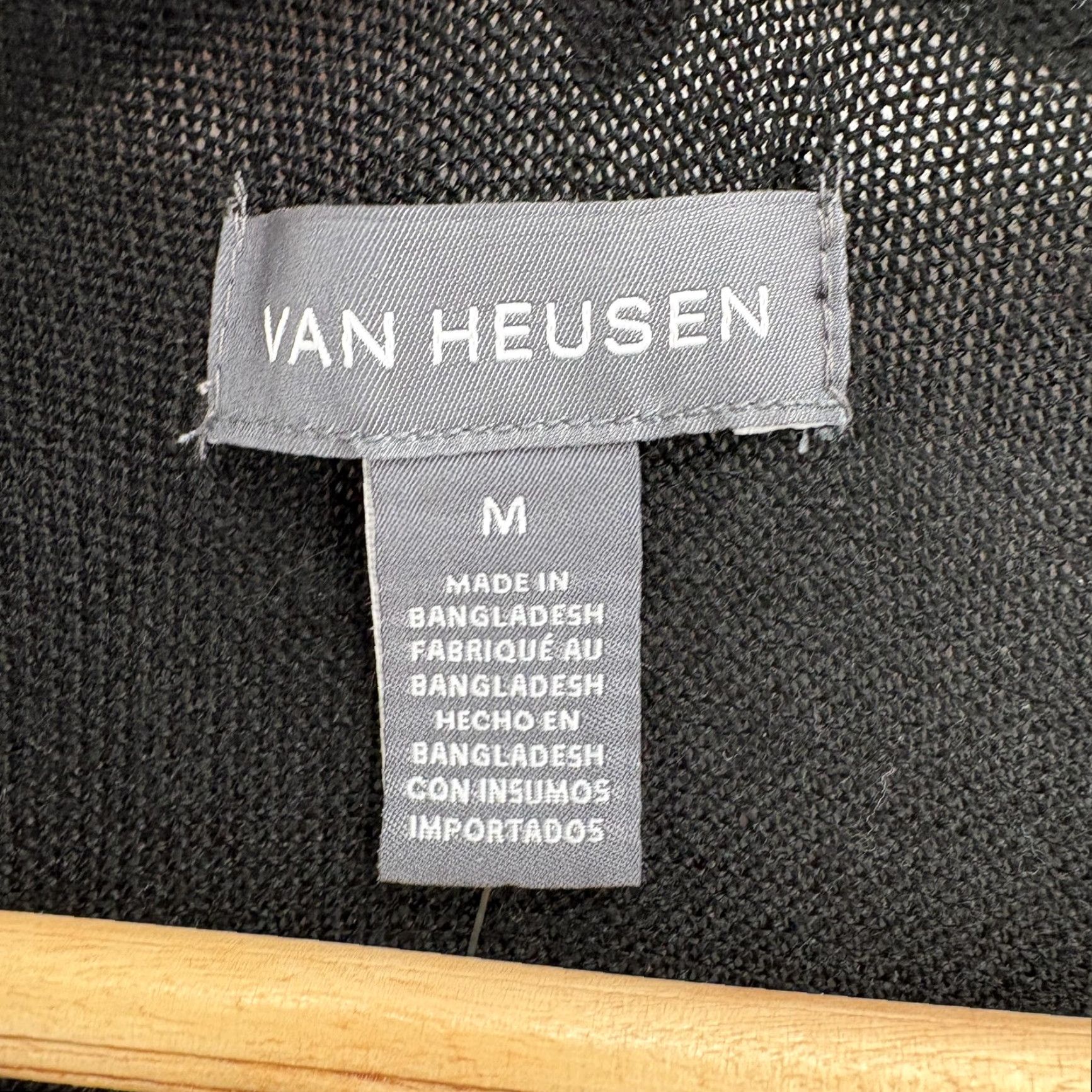 Van Heusen Van Heusen Mens Sweater Medium Black Merino Colorblock Crewneck Knit Pullover Size US M / EU 48-50 / 2 - 4 Thumbnail