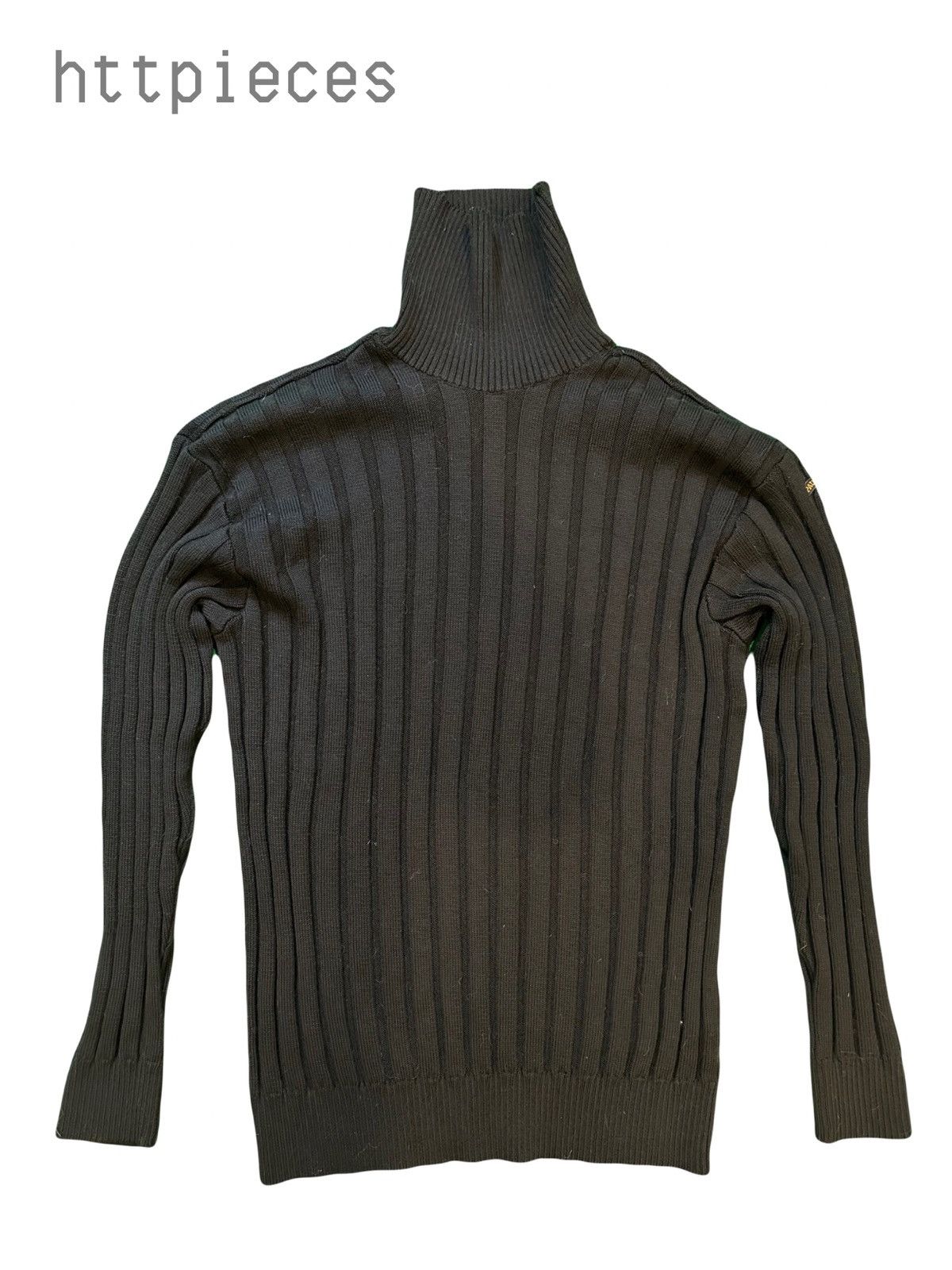 image of Paul Shark Paul & Shark Ribbed Turtleneck in Black, Men's (Size XL)