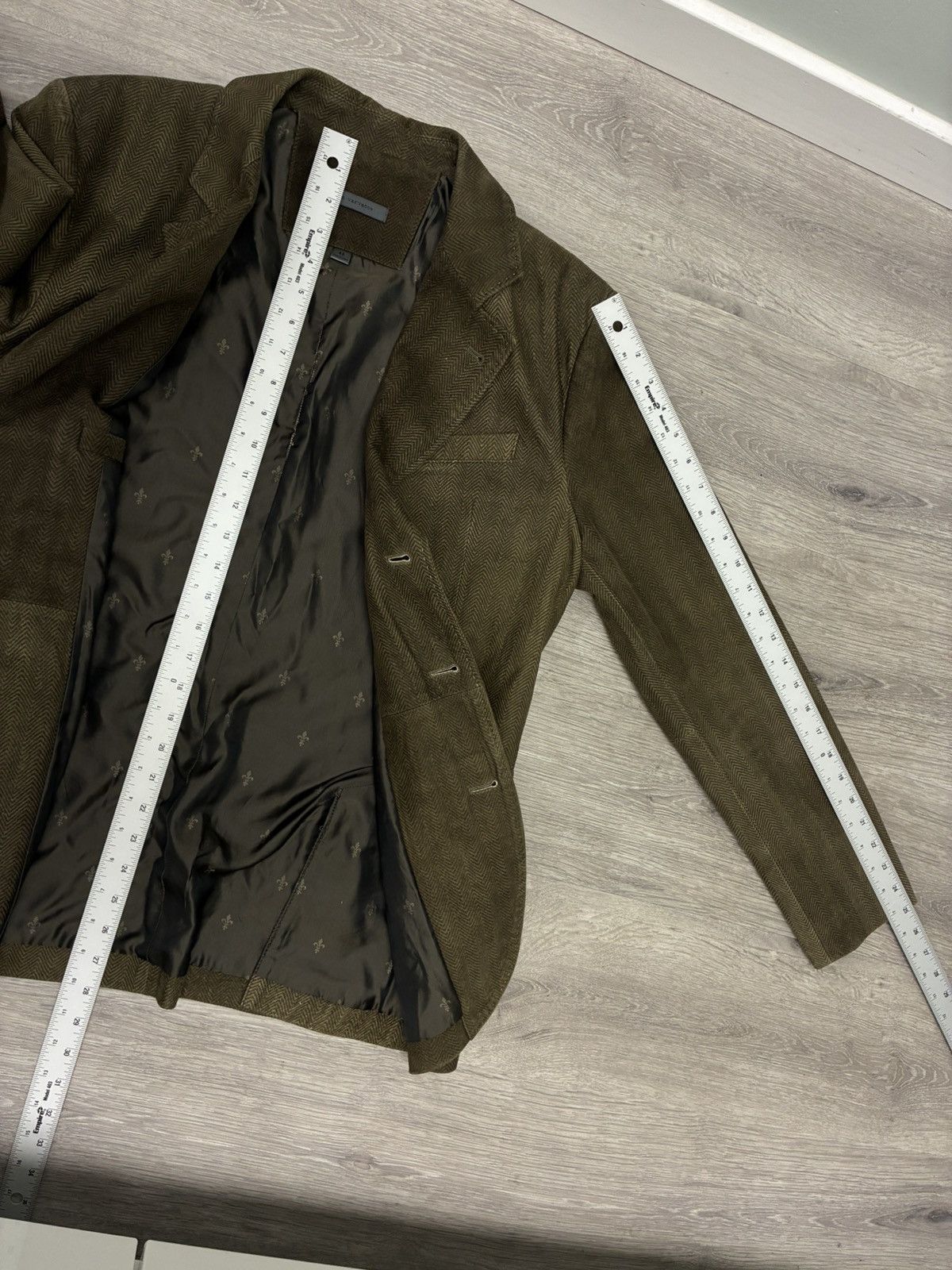 John Varvatos Rind Textured Leather Jacket Size EU 48 USA 38 Size US M / EU 48-50 / 2 - 14 Thumbnail