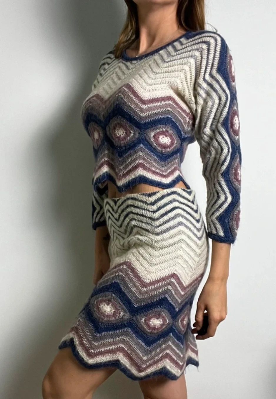 Vintage Vintage wool set skirt and top Size M / US 6-8 / IT 42-44 - 2 Thumbnail