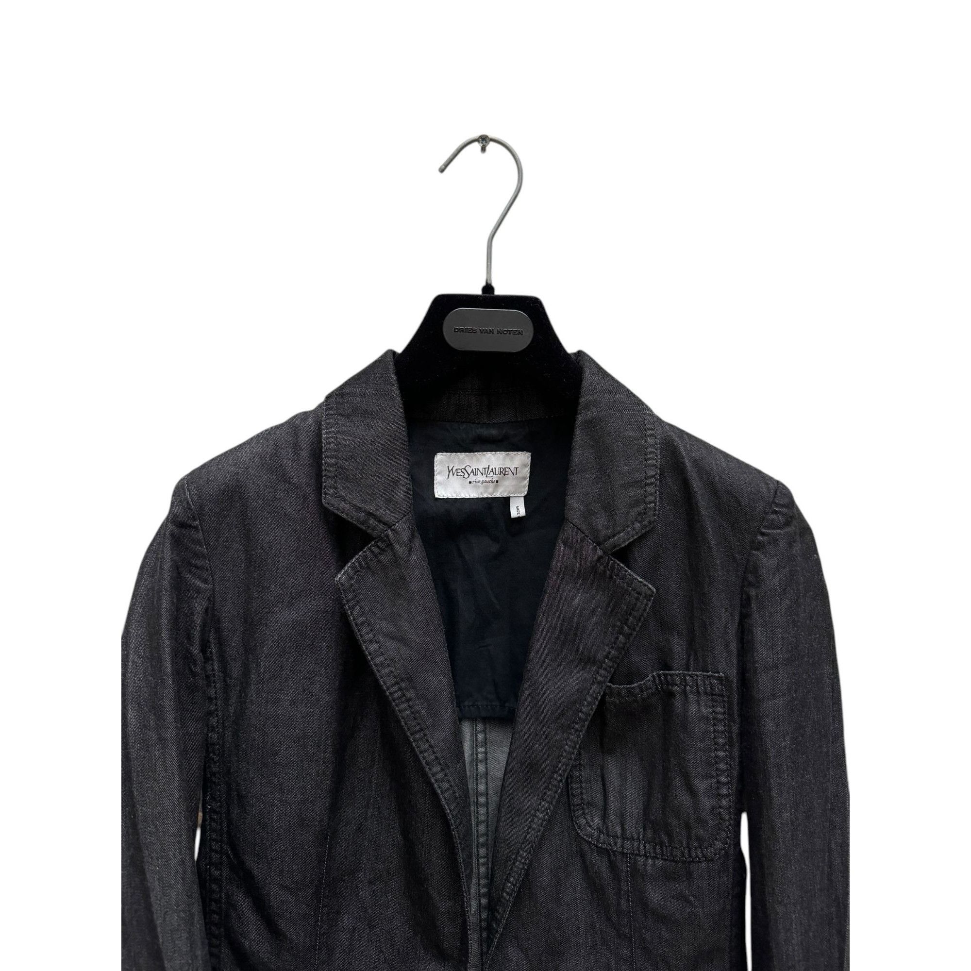 Yves Saint Laurent Tom Ford Raw denim blazer jacket Size 34 / XS Size XS / US 0-2 / IT 36-38 - 2 Thumbnail