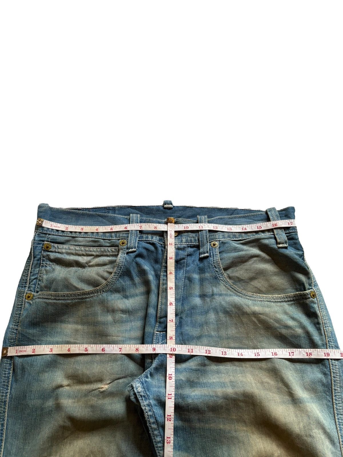 Levi's Vintage 90s Levis 504 Rusty Mud Wash Loose Jeans Size US 35 - 13 Thumbnail