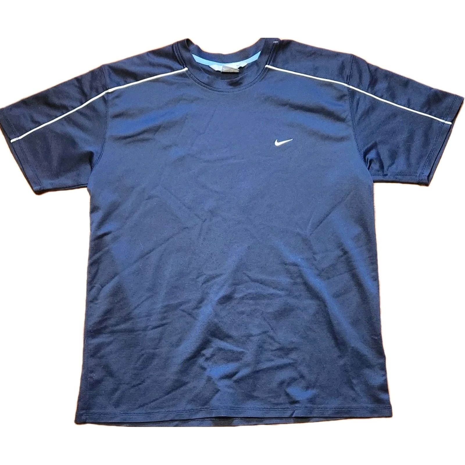 Nike Nike Athletic Shirt Mens XL Silver Tag Swoosh Basketball Warm Up Vintage XL Athletic Mens Shirt Blue 90s Retro College Sports Nike Size US XL / EU 56 / 4 - 2 Thumbnail
