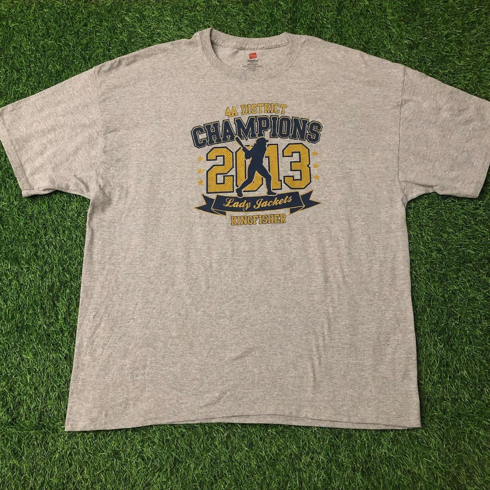 Hanes Retro Lady Jackets Softball District Champions Graphic Tee Size XXL / US 16-18 / IT 52-54 - 1 Thumbnail