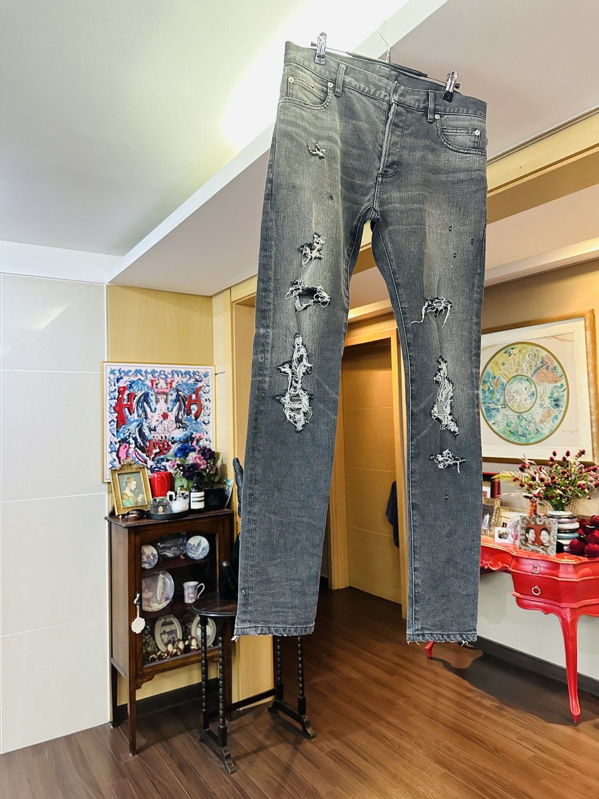 Balmain Balmain Collection Distressed Jeans Size US 30 / EU 46 - 2 Thumbnail