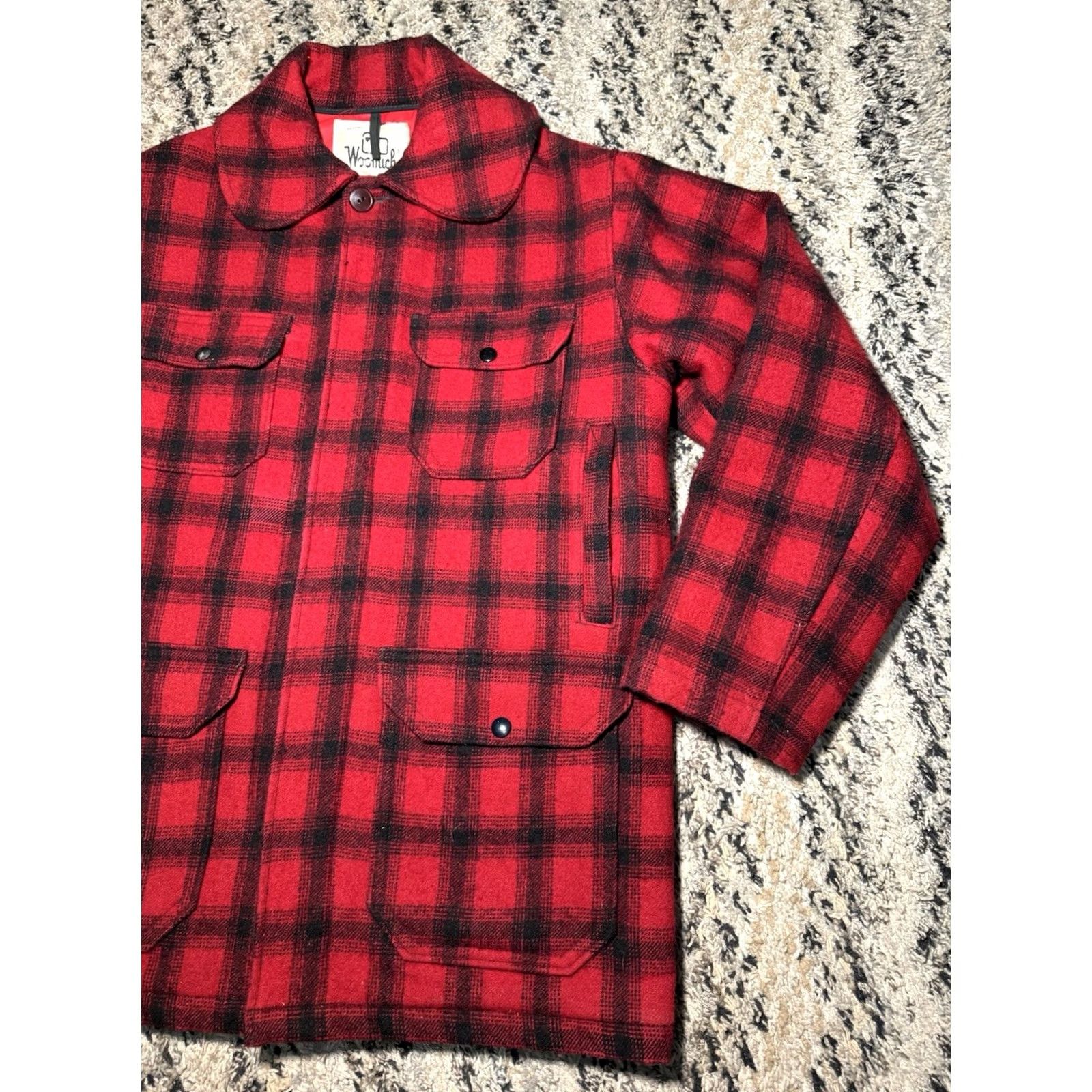 Vintage VINTAGE Woolrich Mackinaw Wool Red Buffalo Plaid Hunting Jacket Mens Size 38 Size US XXS / EU 40 - 2 Thumbnail