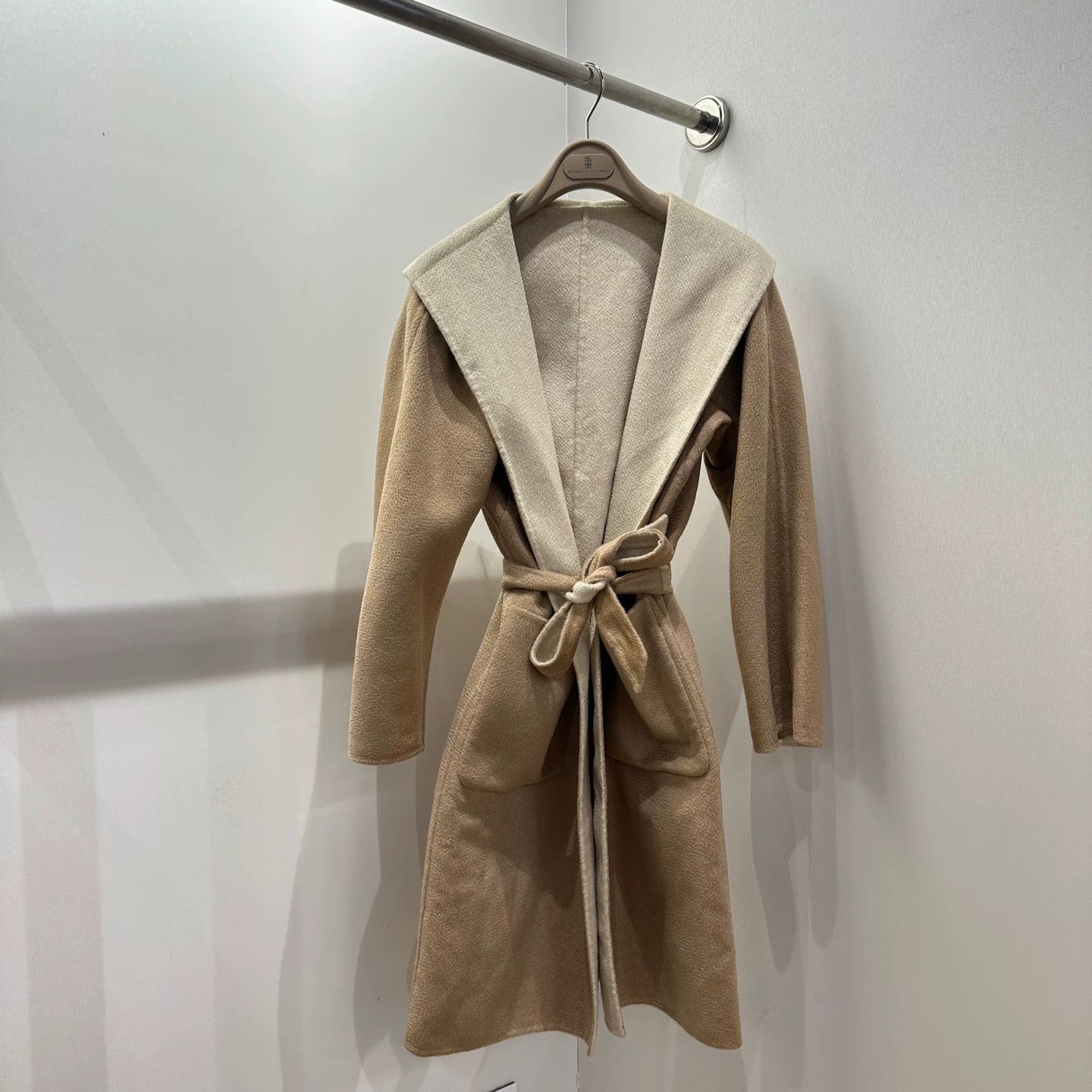 Maxmara Lilia 2-sided Cashmere Tie-waist Coat 32