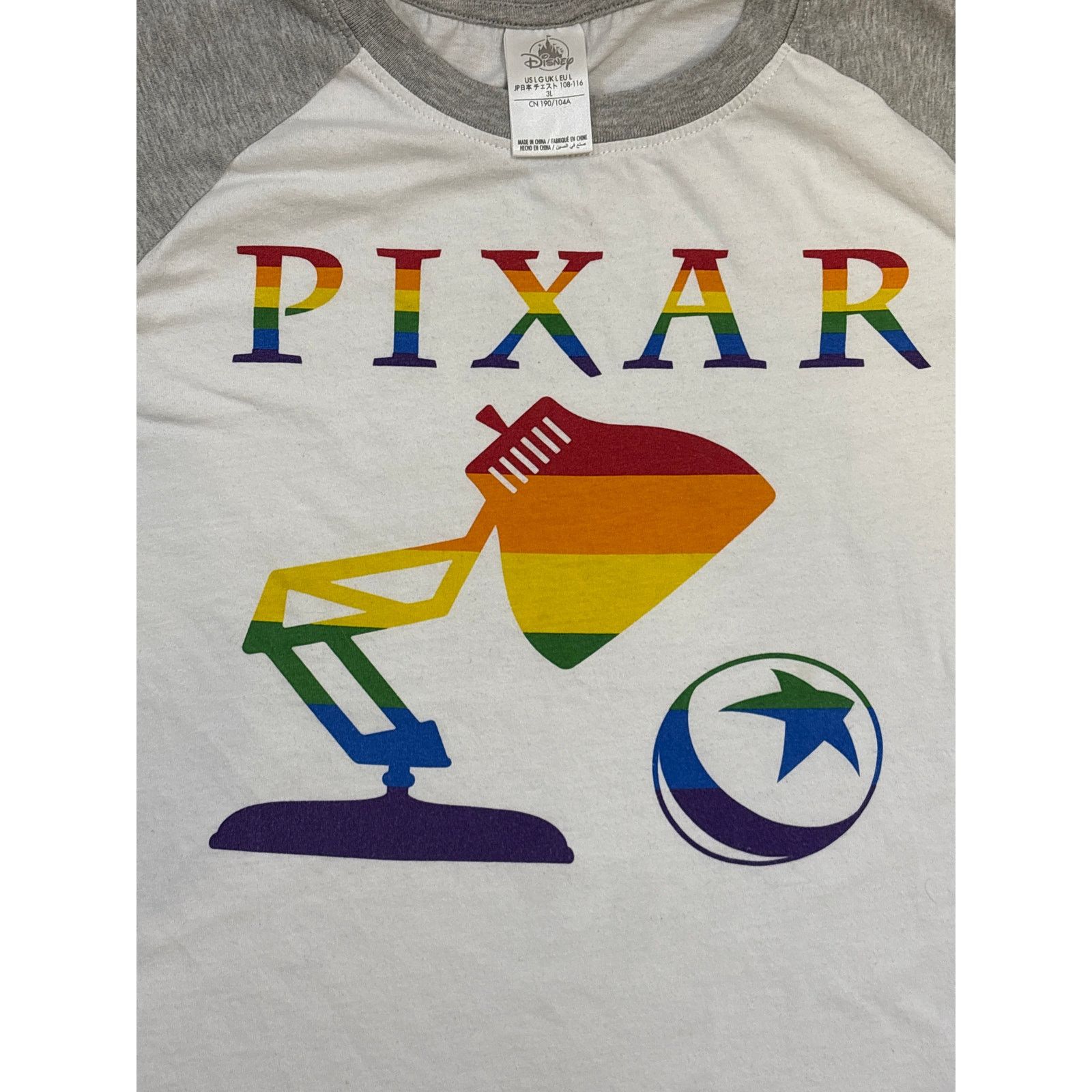 Disney Pixar spell out & lamp ball pride Large casual Disney shirt Size US L / EU 52-54 / 3 - 2 Thumbnail