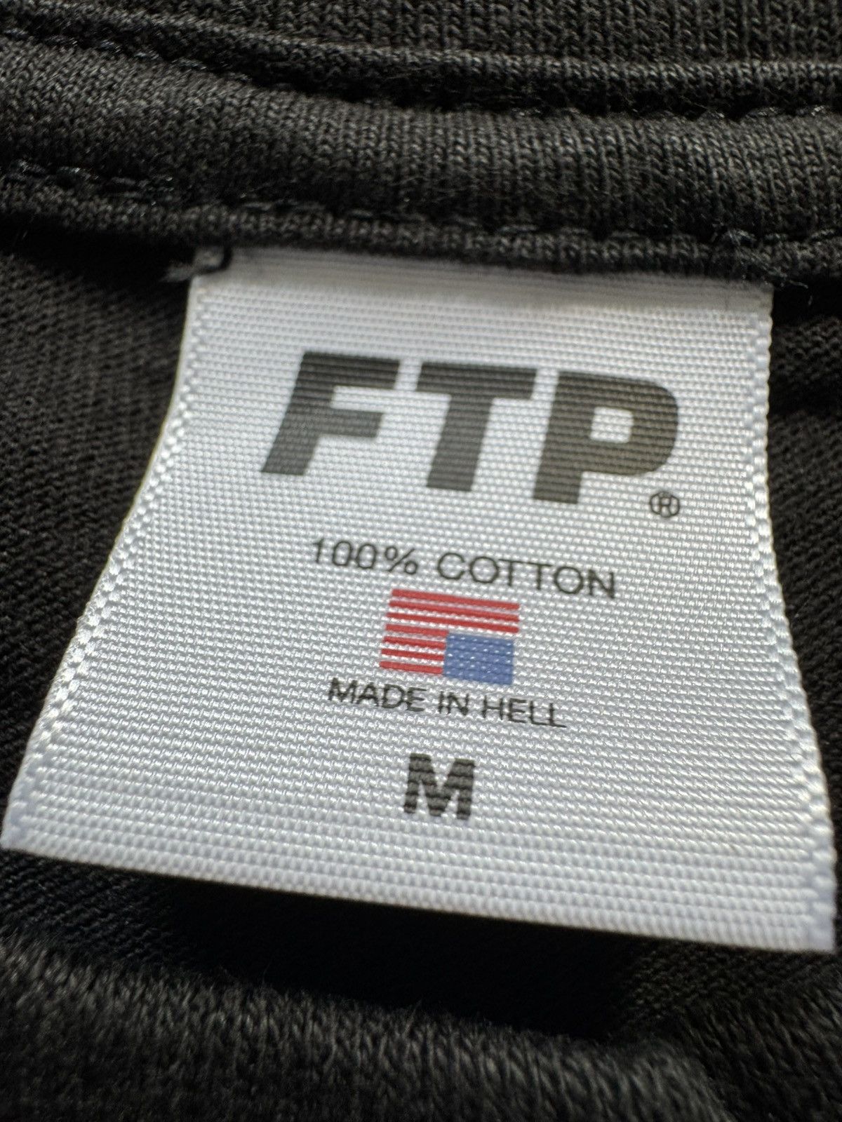 Fuck The Population FTP Flocked Logo Tee Black Size US M / EU 48-50 / 2 - 8 Thumbnail