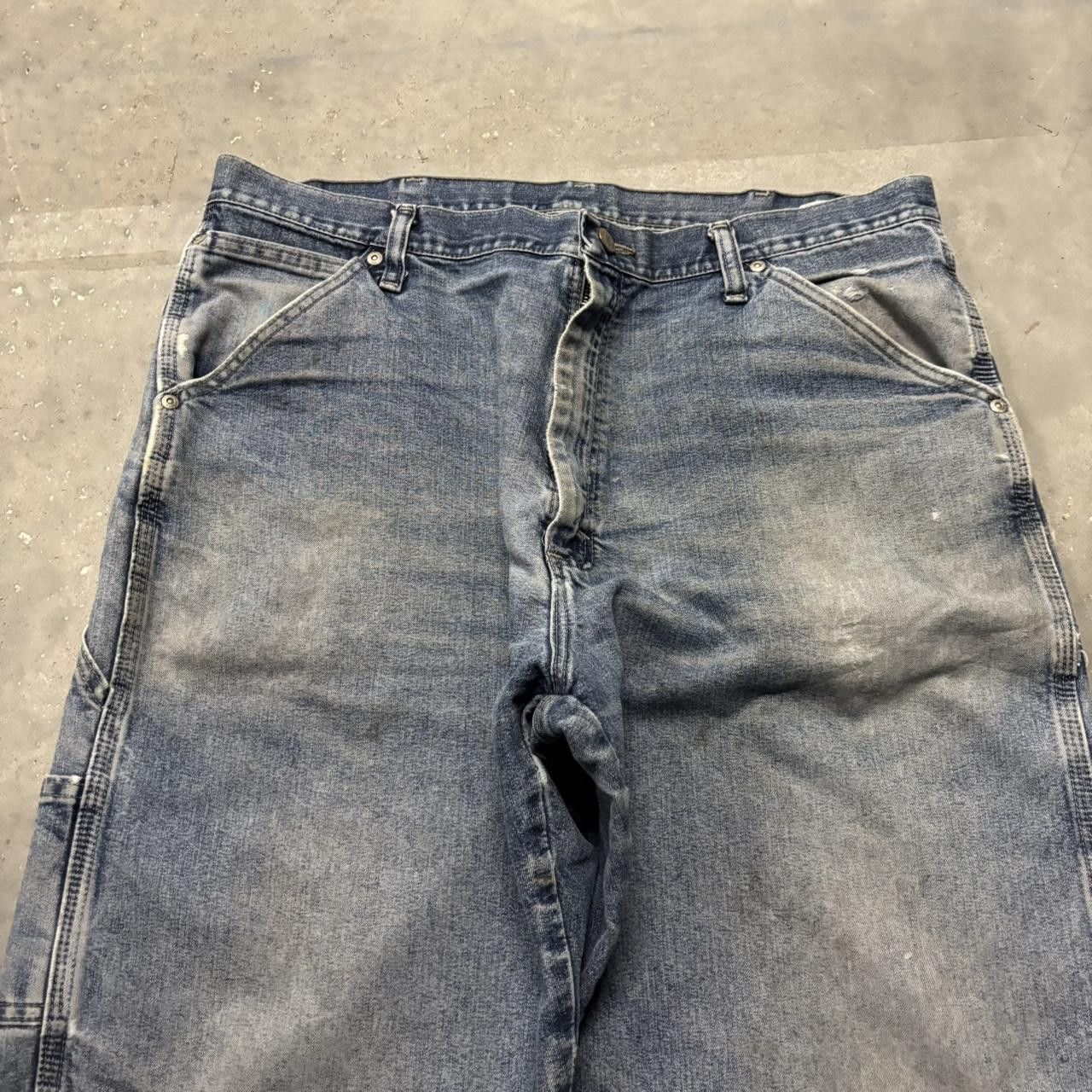 Japanese Brand × Vintage Crazy Vintage Y2K/2000s Baggy Light Wash Skater Style Carpenter Denim Jeans! Size US 36 / EU 52 - 5 Thumbnail