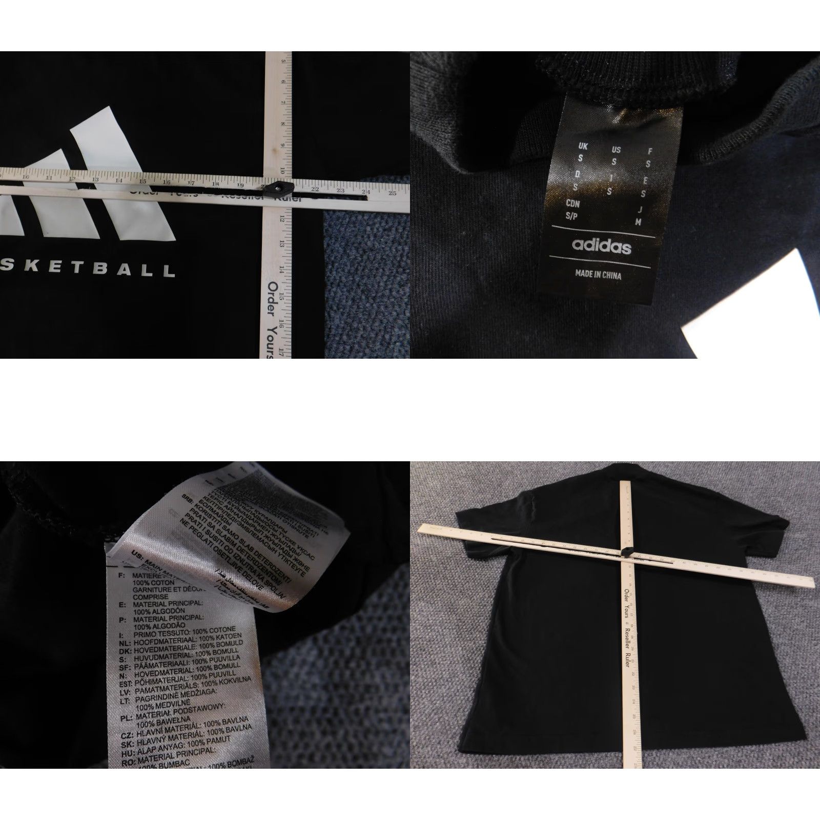 Adidas Adidas Shirt Mens Small Black Basketball Graphic Tee Short Sleeve Athletic Cotton Size US S / EU 44-46 / 1 - 8 Thumbnail
