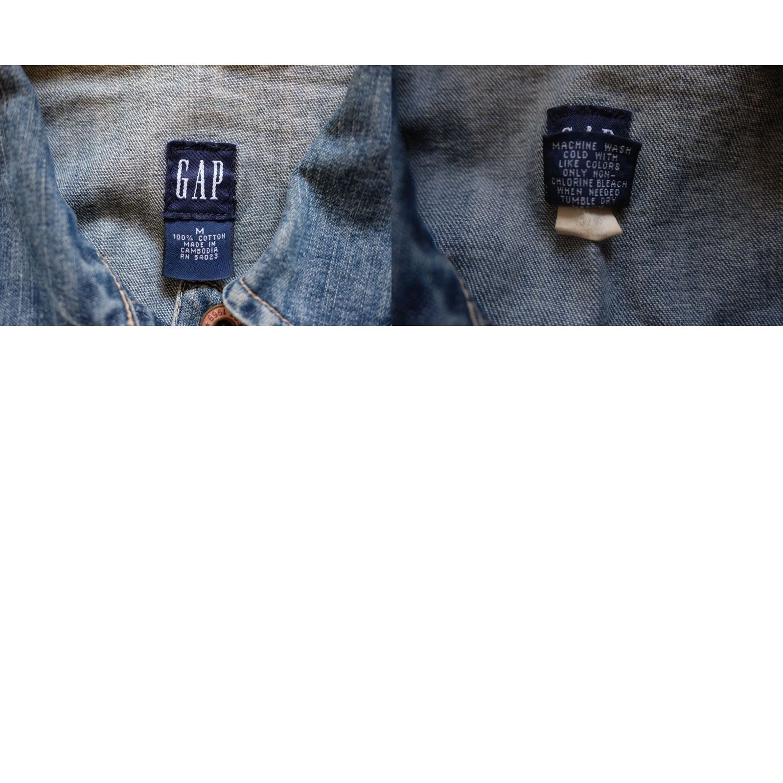 Gap VINTAGE GAP JEANS JACKET BLUE 100% COTTON DENIM CLASSIC RETRO Y2K 2000 WOMENs SZ M Size 32" / US 10 / IT 46 - 8 Thumbnail