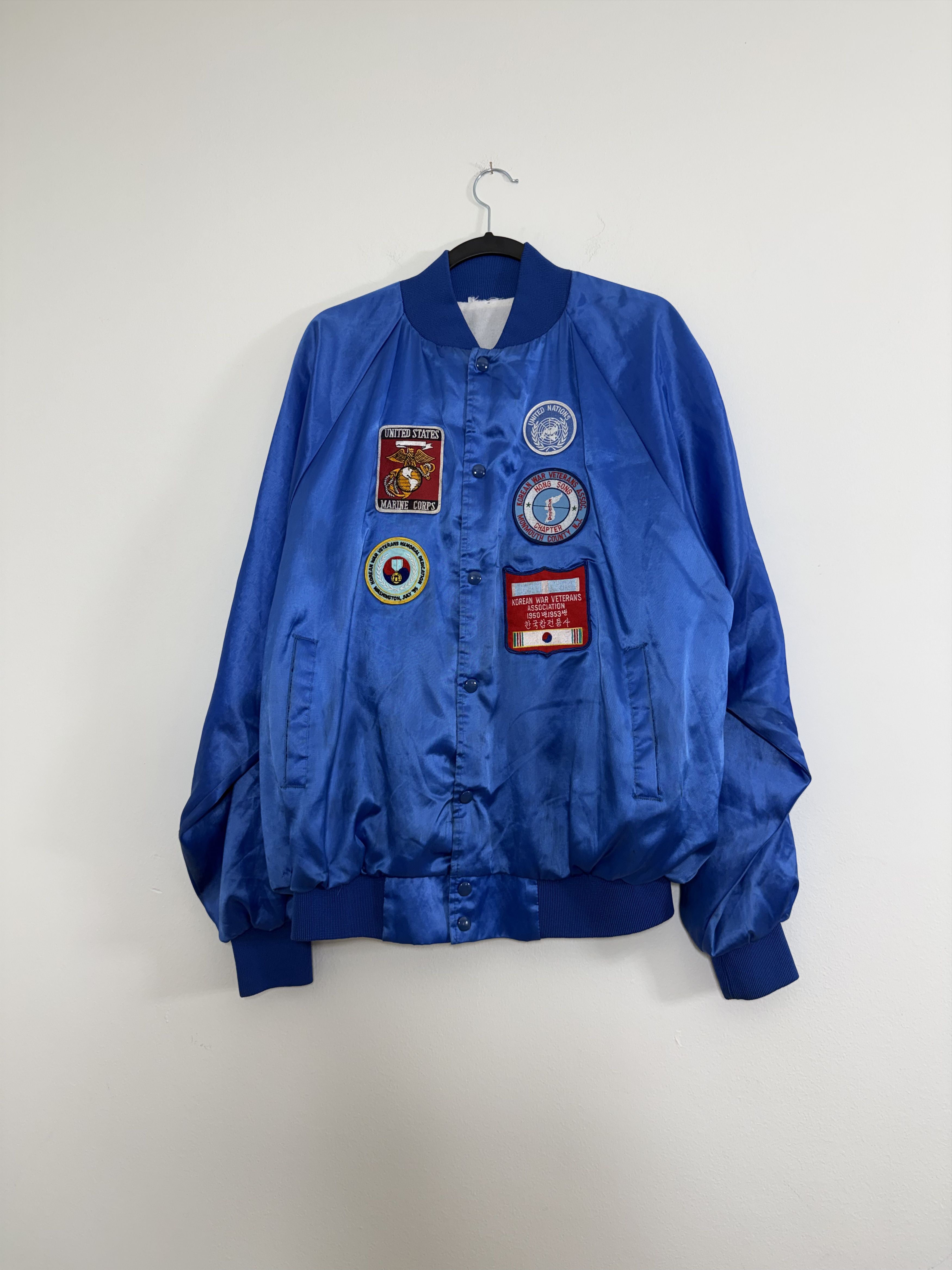 Vintage Blue Silk "Korea War Veterans" Jacket Size US L / EU 52-54 / 3 - 1 Thumbnail