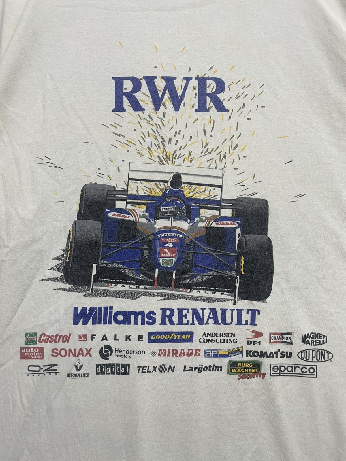Vintage Vintage Rothmans Williams Renault F1 T-Shirt Size US XL / EU 56 / 4 - 2 Thumbnail
