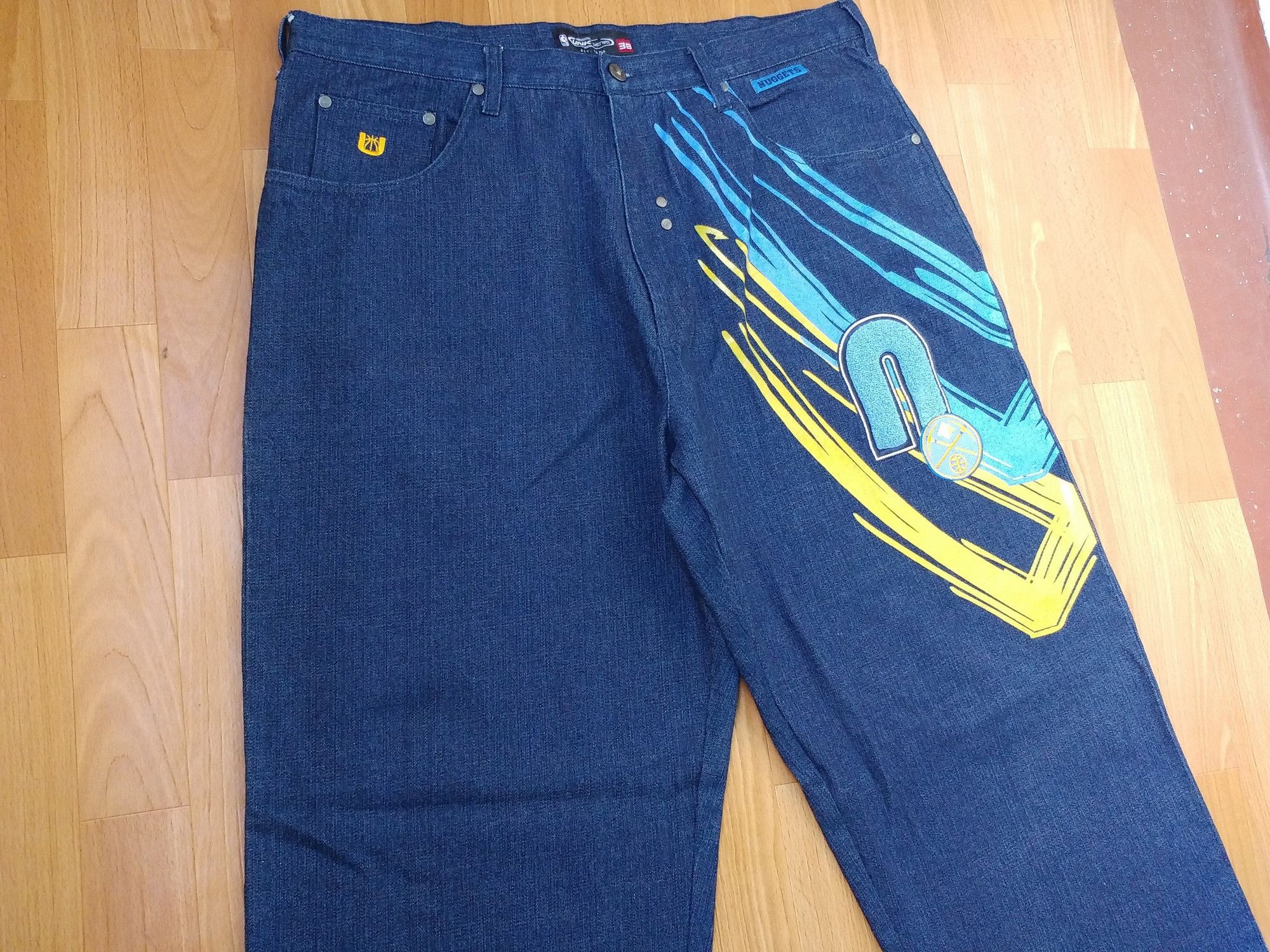 NBA NBA jeans, vintage UNK basketball, Denver Nuggets W 38 Size US 38 / EU 54 - 3 Thumbnail