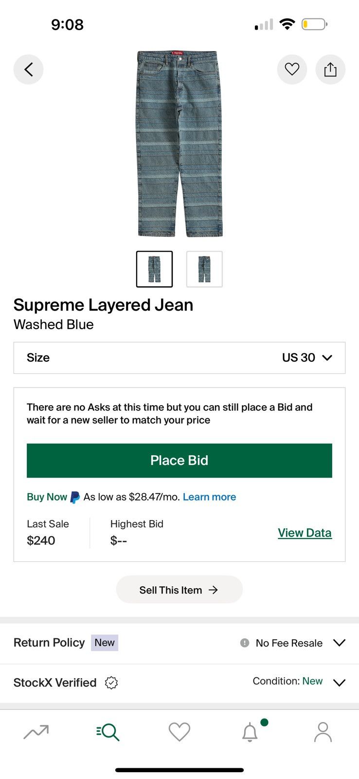 Supreme Supreme Layered Jean | Grailed