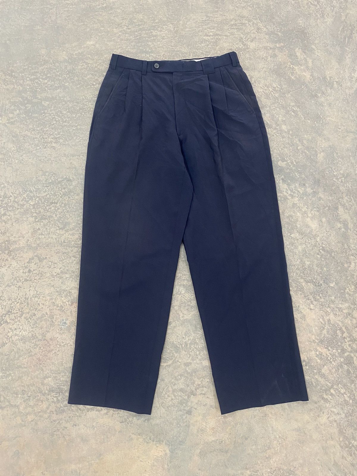 Burberry VINTAGE 80s BURBERRY TROUSERS PLEATED BAGGY LOOSE PANTS Size US 30 / EU 46 - 2 Thumbnail